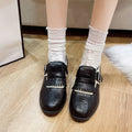 Round Toe Block Heels Loafers