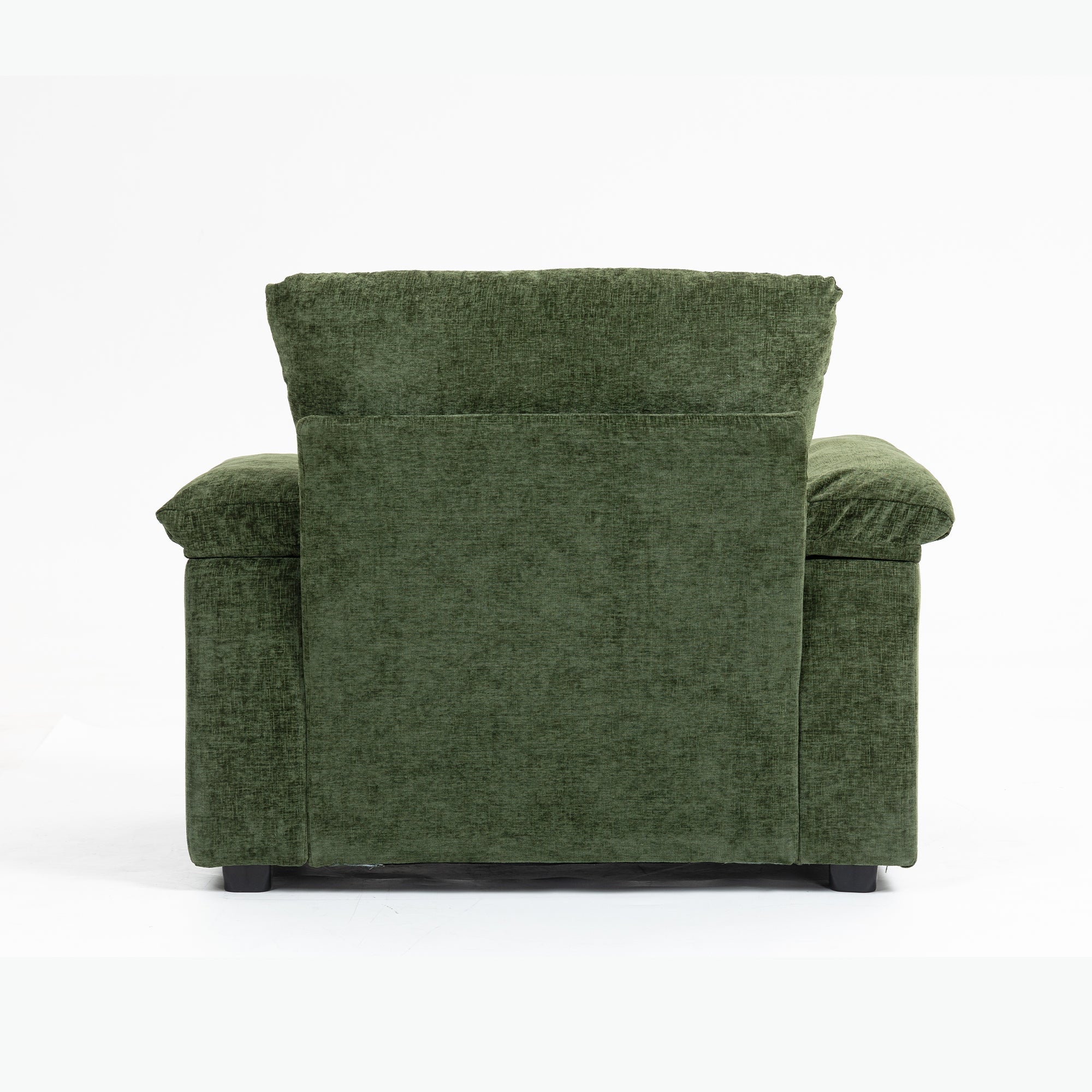 Modern Oversized Chair with Ottoman,Chenille Fabric Sofa Bed,Accent Chair Comfy Sofa with Cupholders and USB Charging Ports Chair for Living Room,Bedroom,Apartment