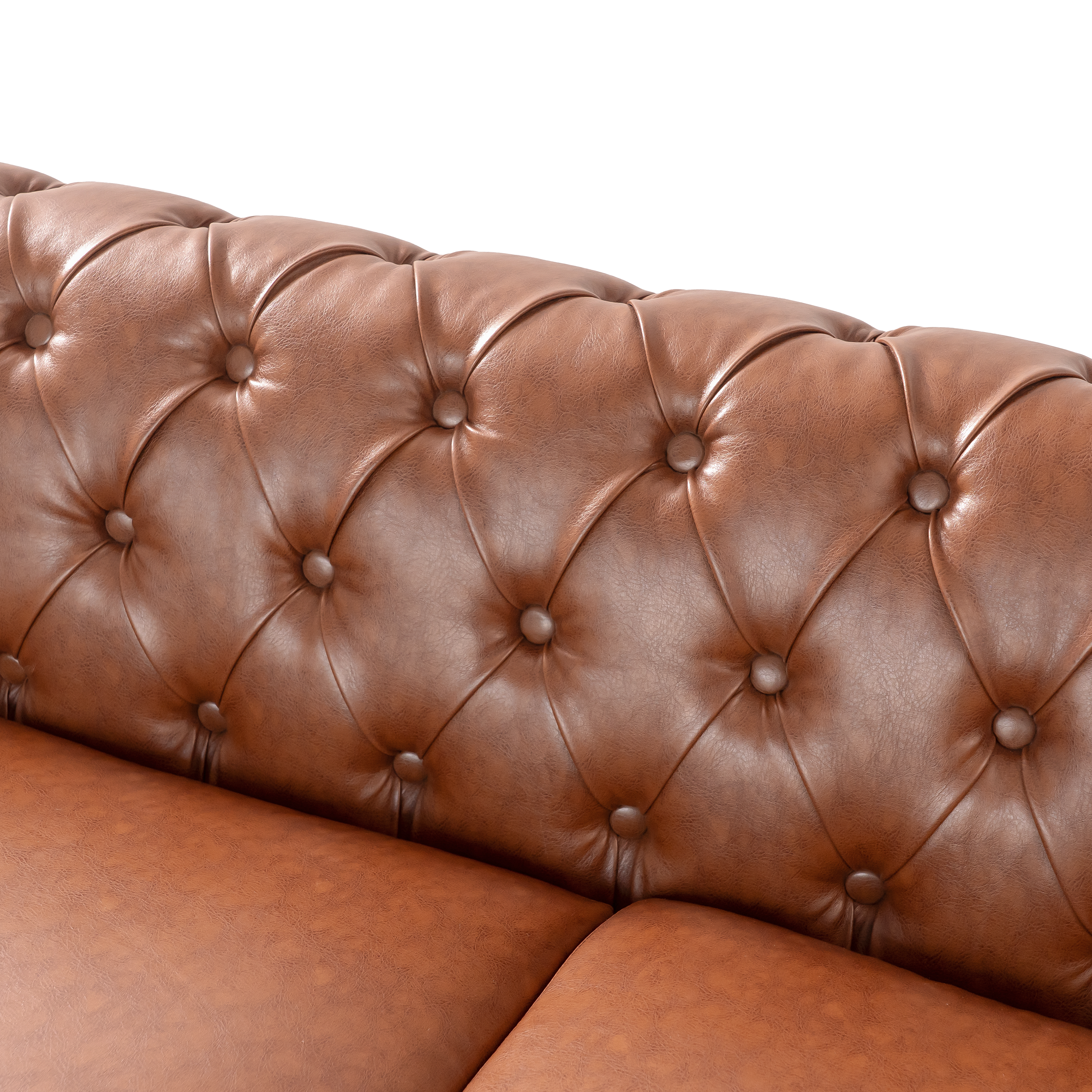 Mirod Comfy Large Sectional Sofa with Wooden Legs, Retro Style for Living Room