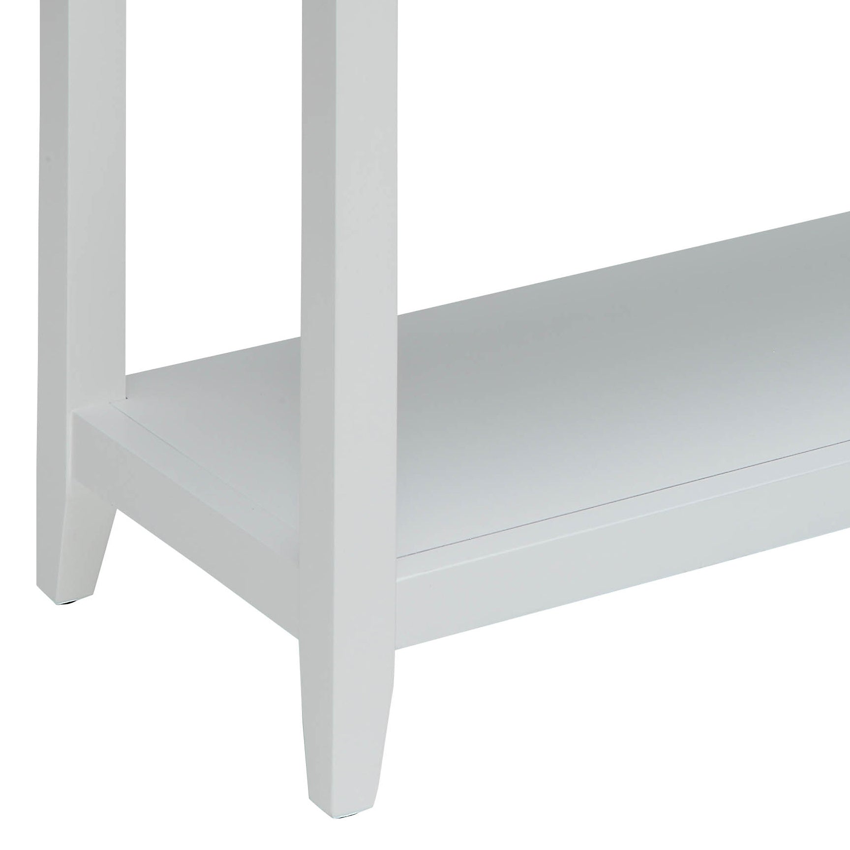 Flavius White Finish Console Table