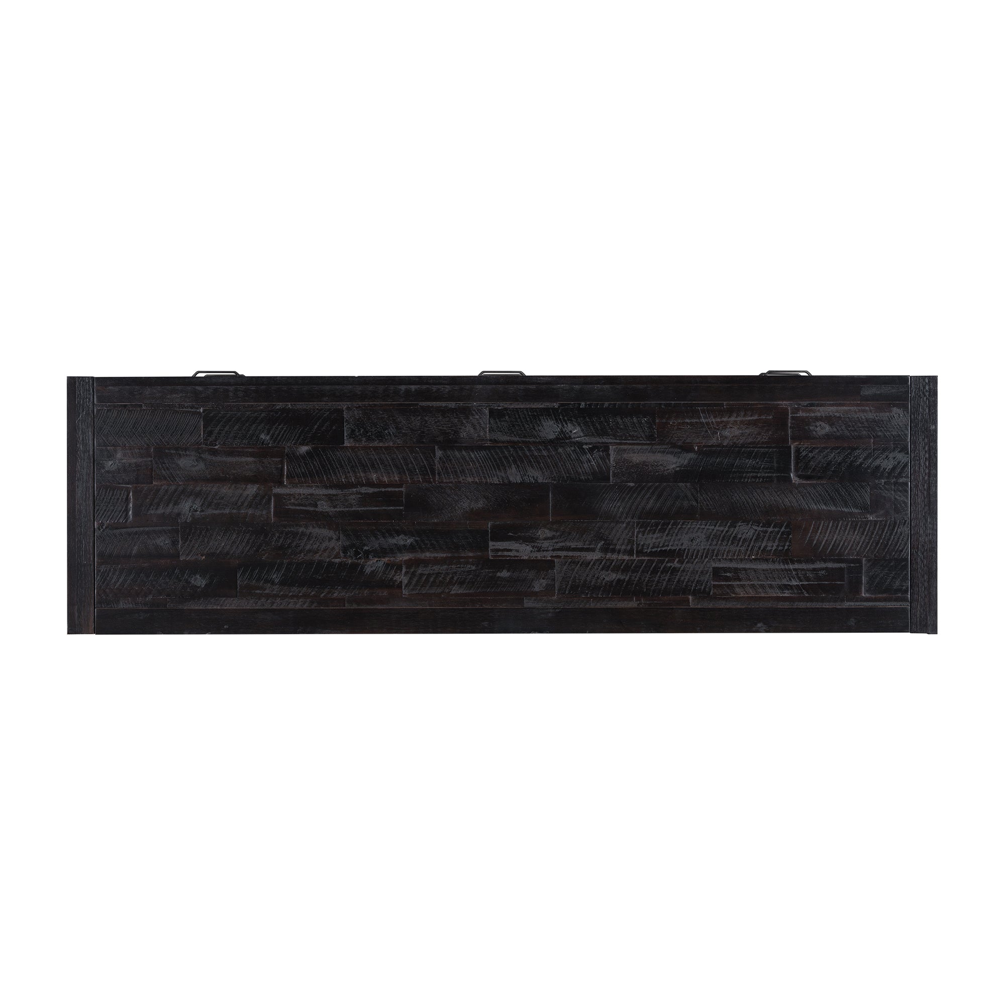 U-Can Retro Distressed Wooden TV Stand for TVs up to 65 Inches, Entertainment Center Media Console with 6 Drawers and 3 Shelves for Living room, Black
