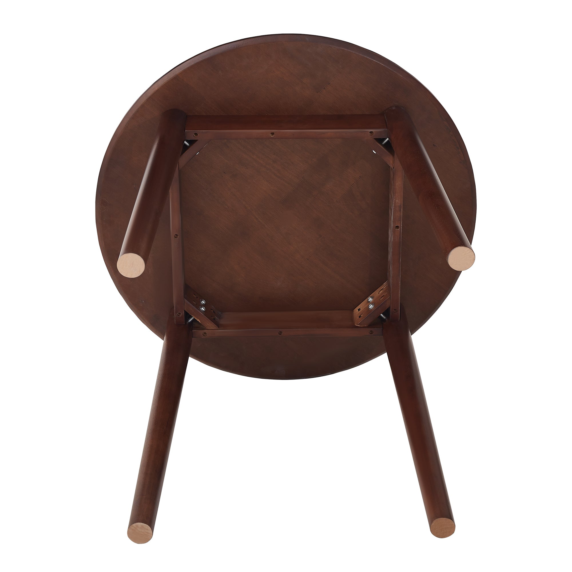 walnut Round Table, all solid wood, can sit 2-4 people diameter 31.5 inches