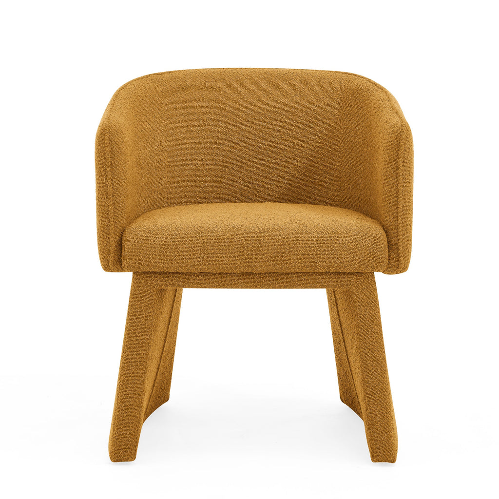 Modern style simple and elegant chair, orange leisure chair, suitable for dining/bedroom/living room/reception desk (assembly required)-Orange