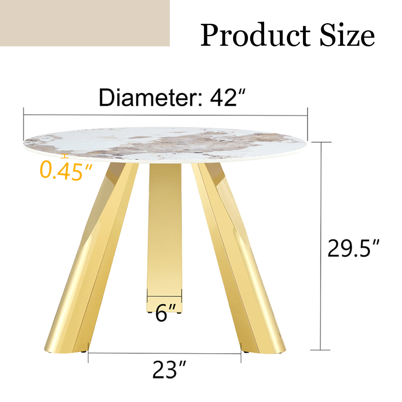 42' Luxury Sintered Stone Table: 0.45' Durable Top + 6' Steel Legs, 350lb Capacity, Stain/Heat-Resistant White/Gray Veined Surface - Modern Minimalist Design