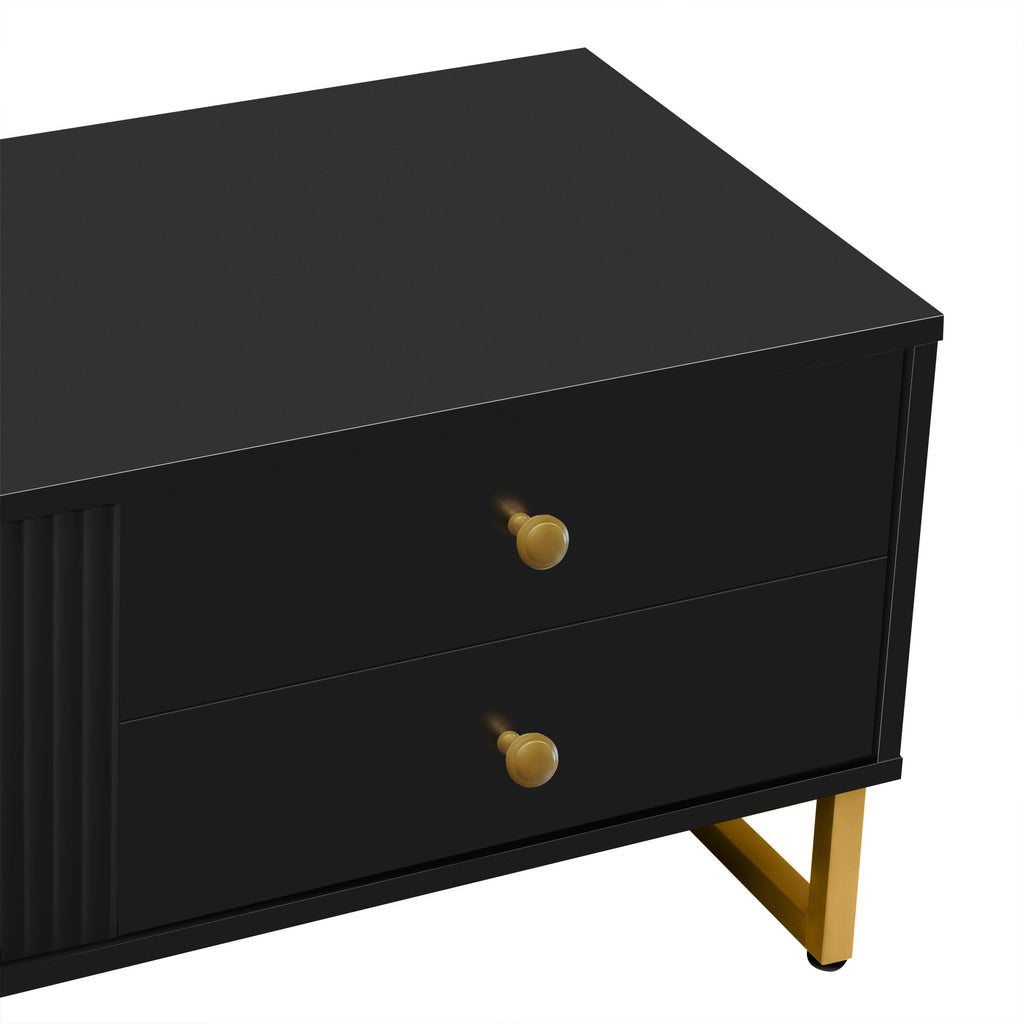 U-Can TV Stand for 65+ Inch TV, Entertainment Center TV Media Console Table, Modern TV Stand with Storage, TV Console Cabinet Furniture for Living Room(OLD SKU: WF530740AAB)
