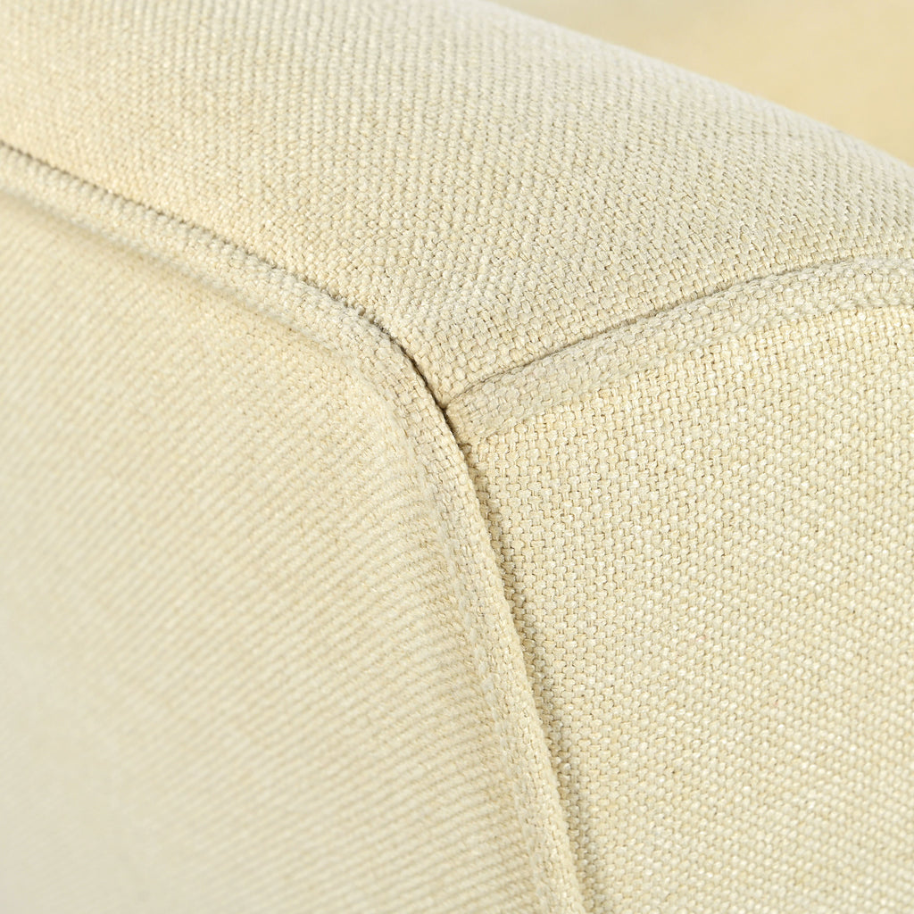 Mid-Century Modern Armchair - Tufted Fabric Accent Chair with Solid Wood Legs for Living Room, Bedroom & Office - Comfortable Polyester Upholstery - Classic Button-Tufted Back & Tapered Design