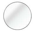 Black 24 Inch Metal Round Bathroom Mirror