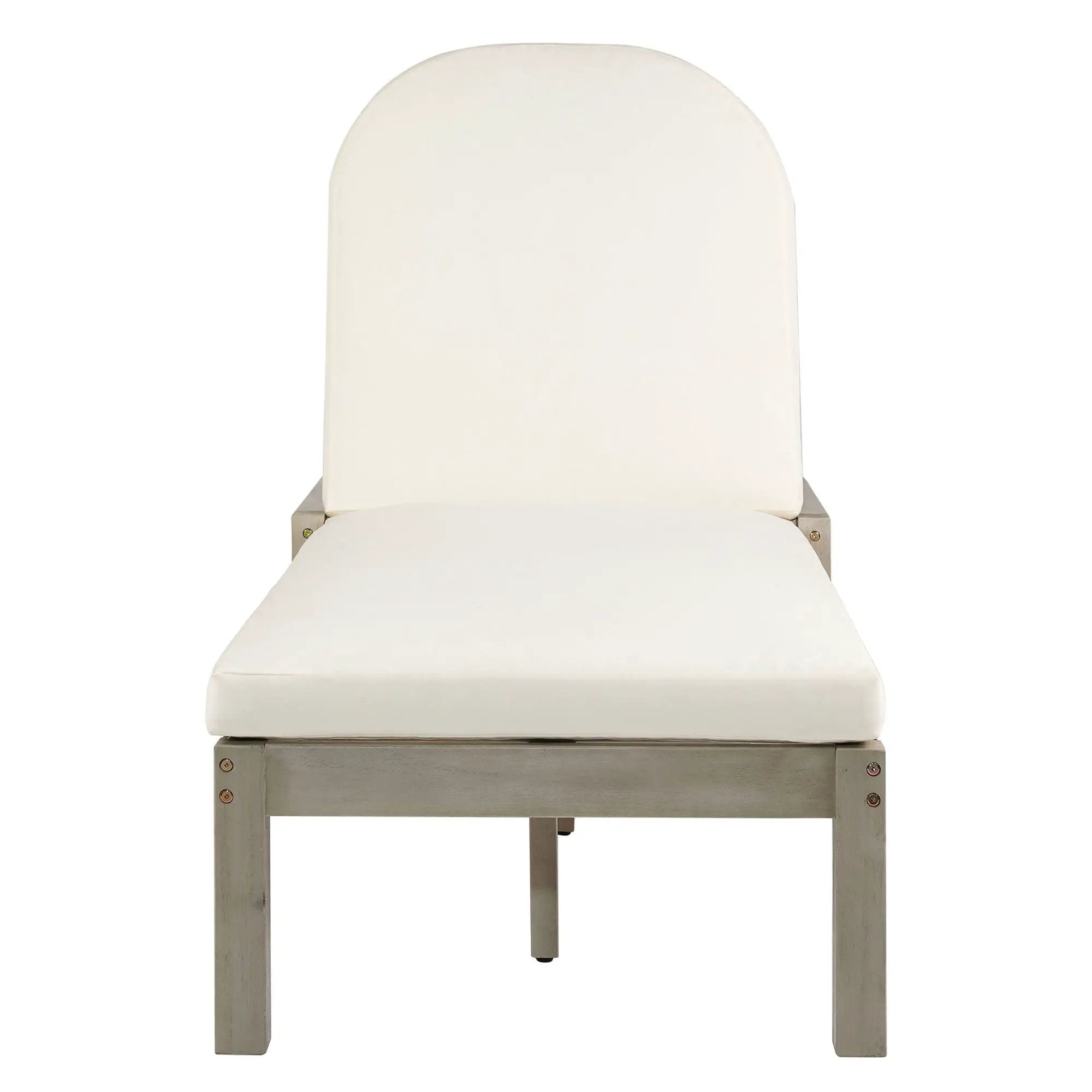 Outdoor Chaise Lounge With 5 Position Adjustable Backrest (Set of 2)