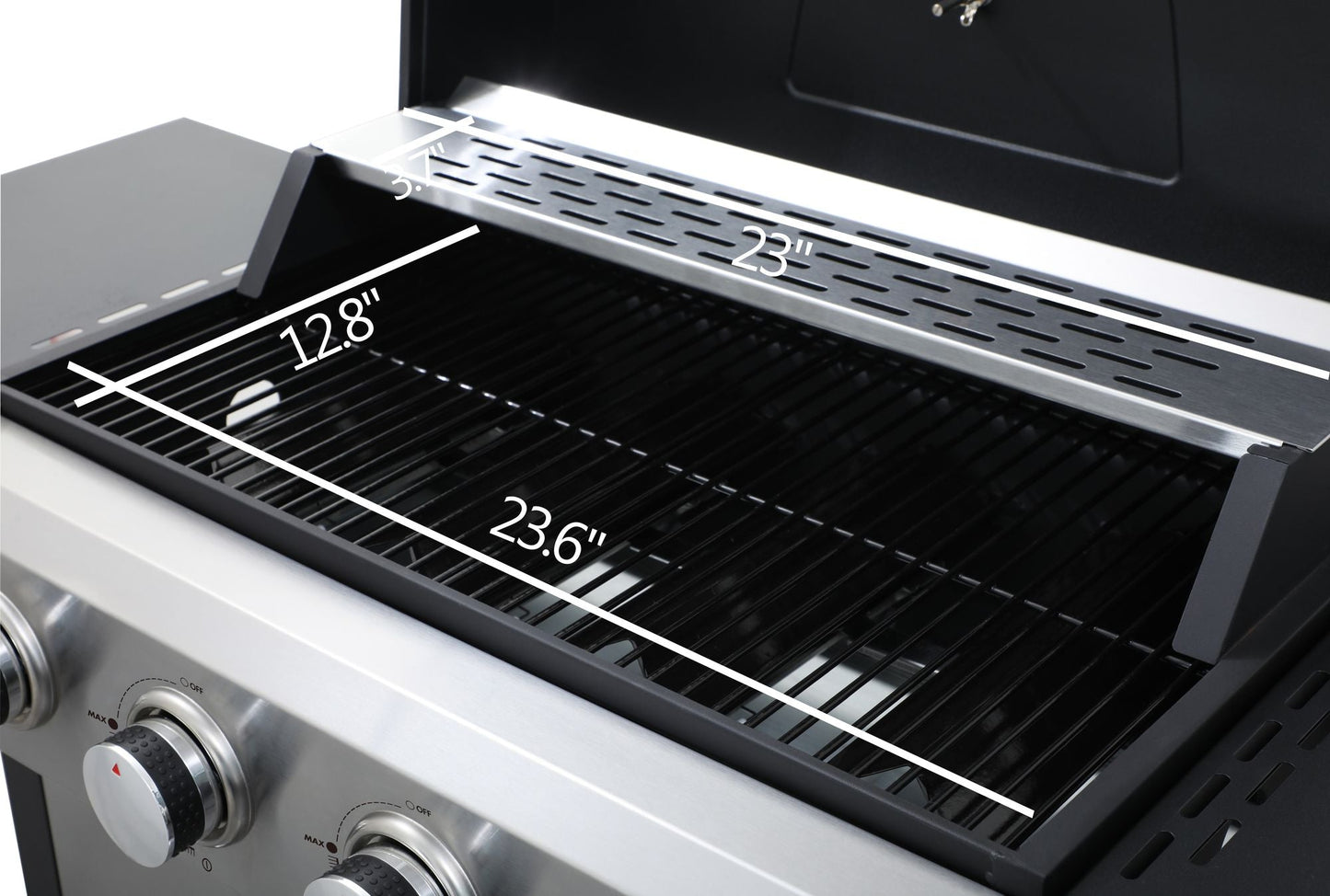 4-Burner Propane BBQ Grill – 34,200 BTU with Foldable Table & Hooks