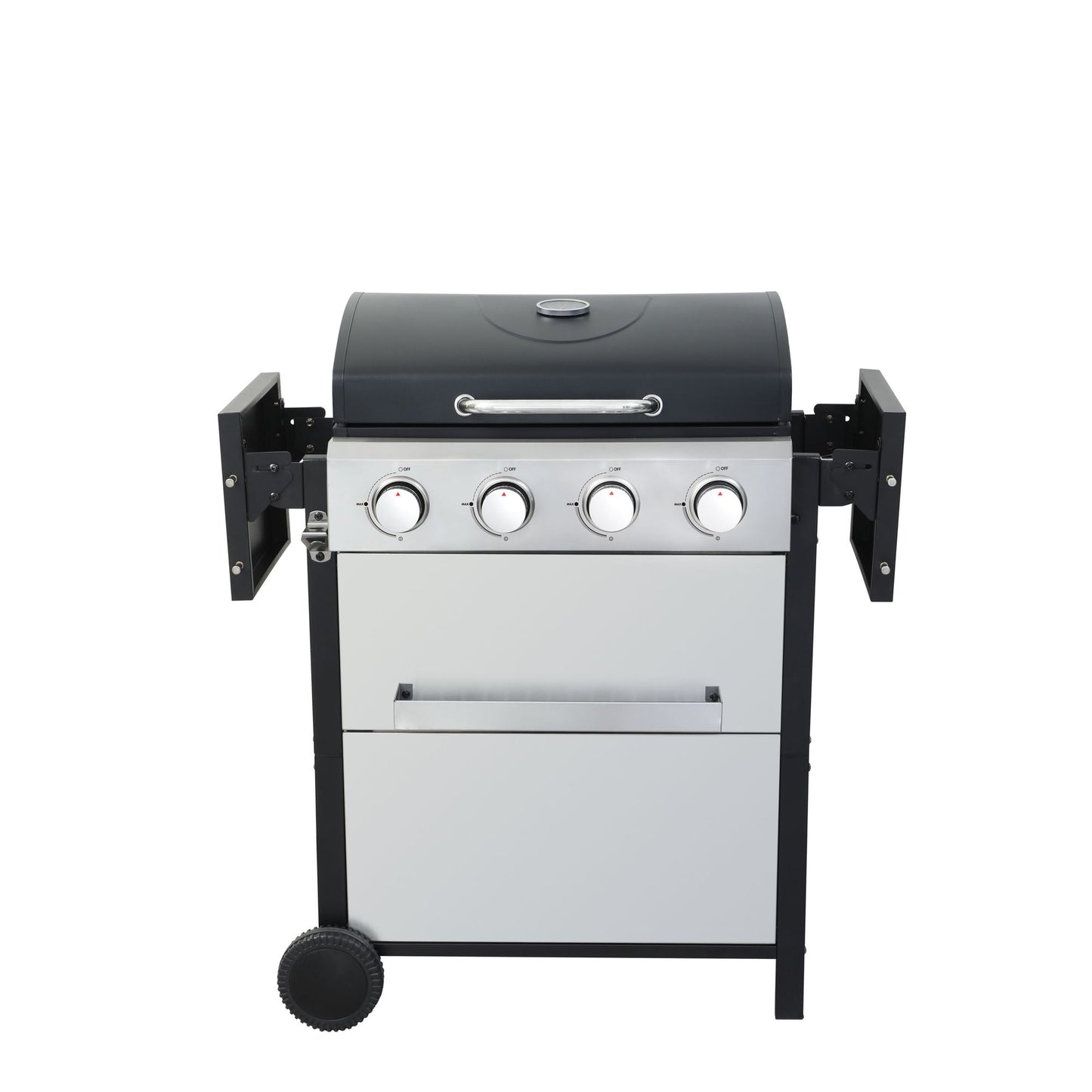4-Burner Propane BBQ Grill – 34,200 BTU with Foldable Table & Hooks