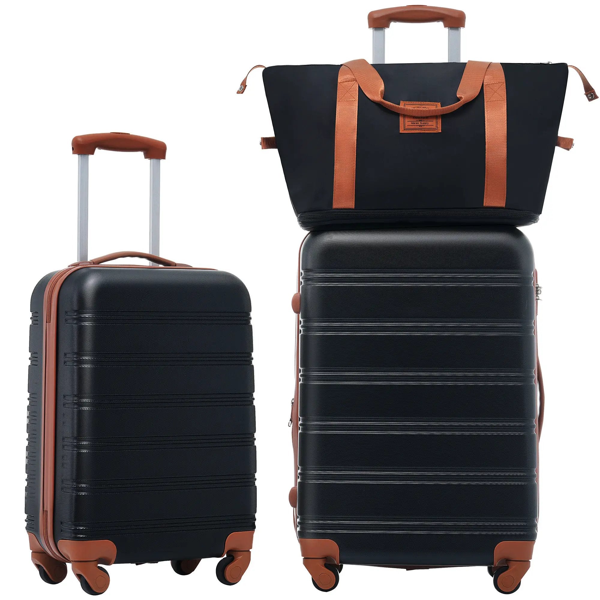 Hardshell Luggage Sets 2Pcs + bag Spinner Suitcase with TSA Lock Lightweight 20" + 24"