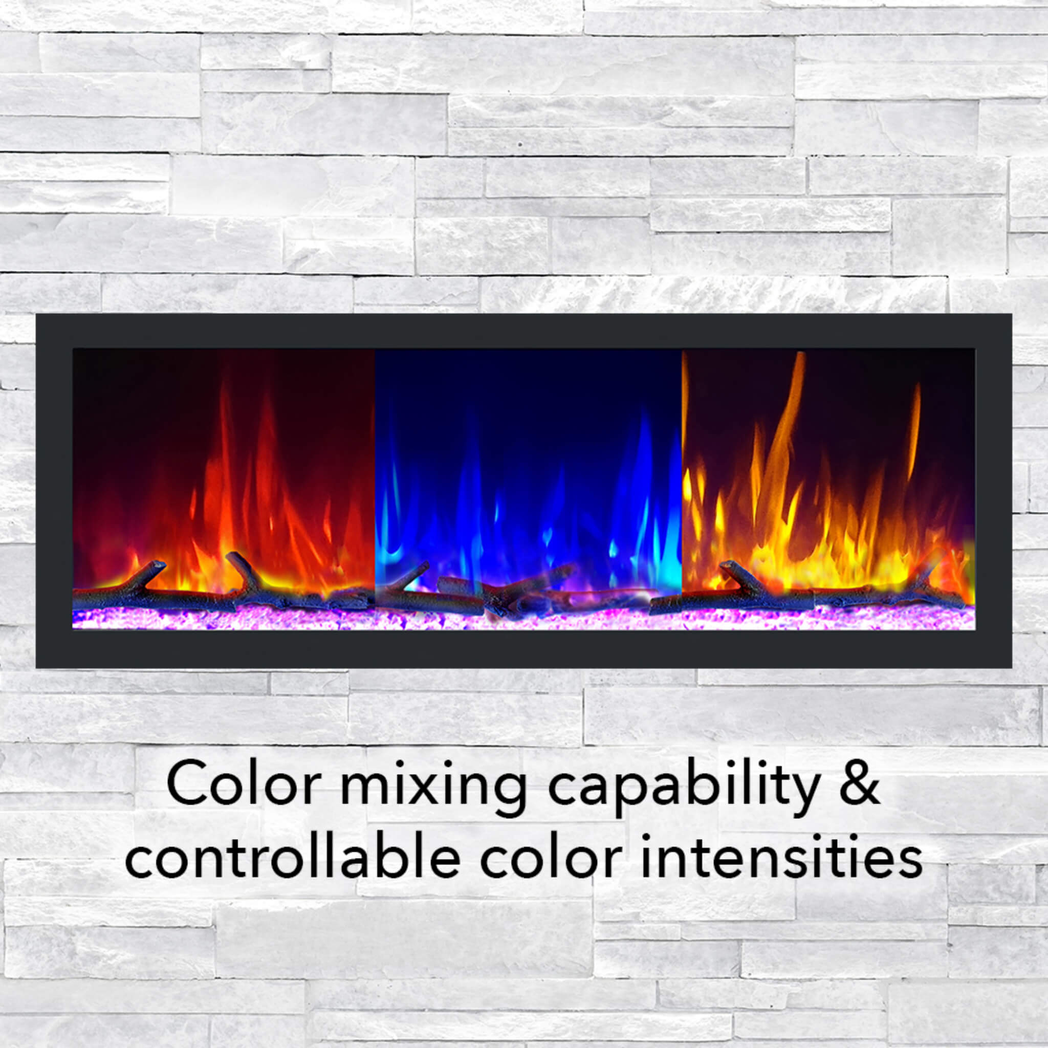 Dynasty Cascade 52" Recessed Smart Linear Electric Fireplace With Dynasty App [DY-BTX52] (SAK73485)