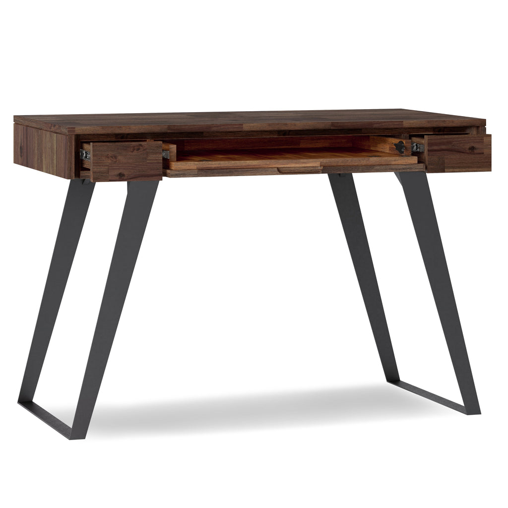 Lowry - Small Desk - Distressed Charcoal Brown