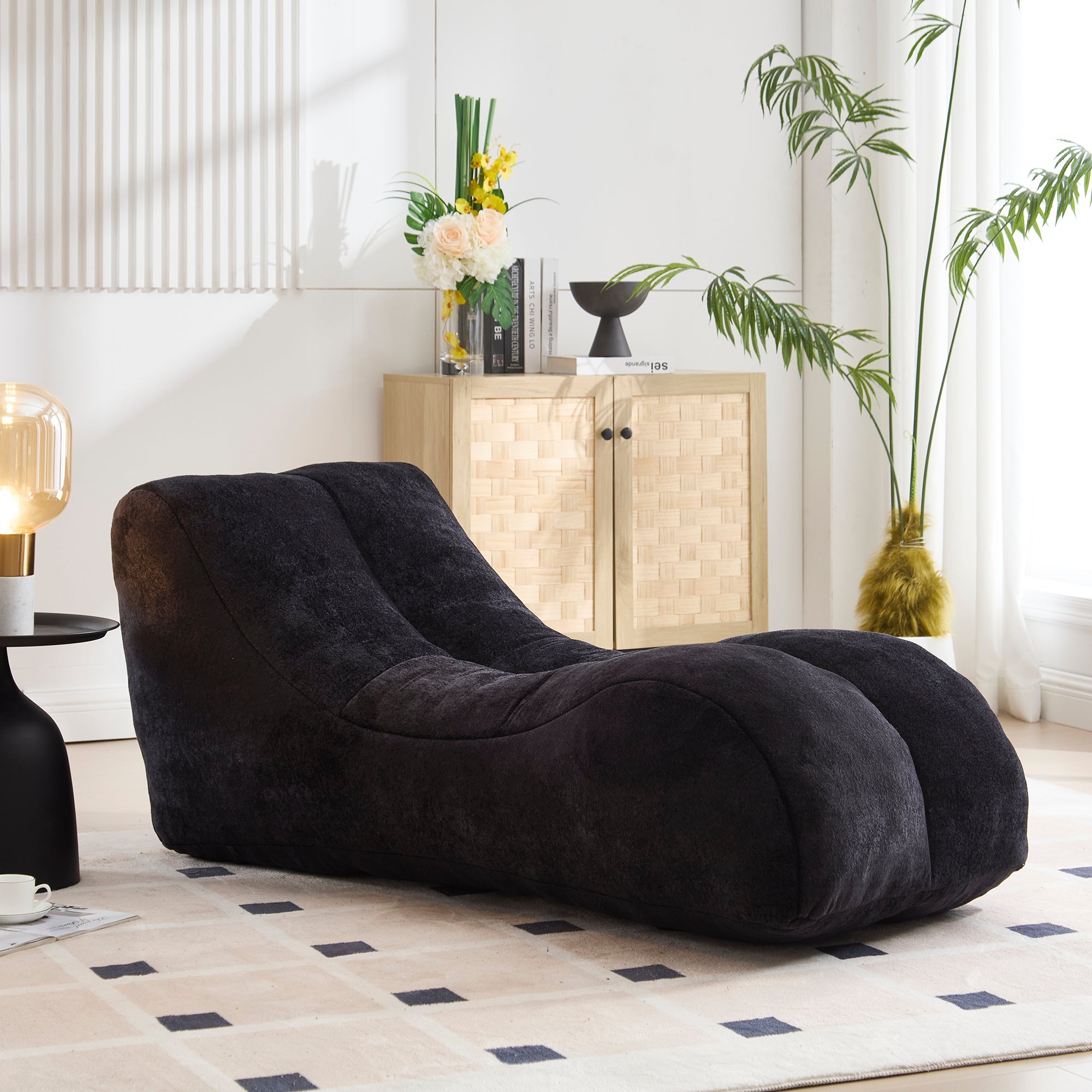 Creative Bean Bag Sofa Chair for Adults with High-Quality Sponge Filling and Polyester Fiber,59x30x23.6 inches