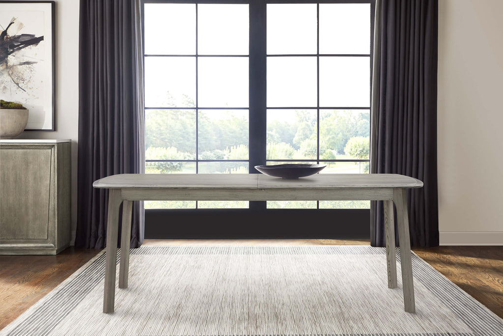 Holland Extendable Rectangle 98' Dining Table in Gray Oak