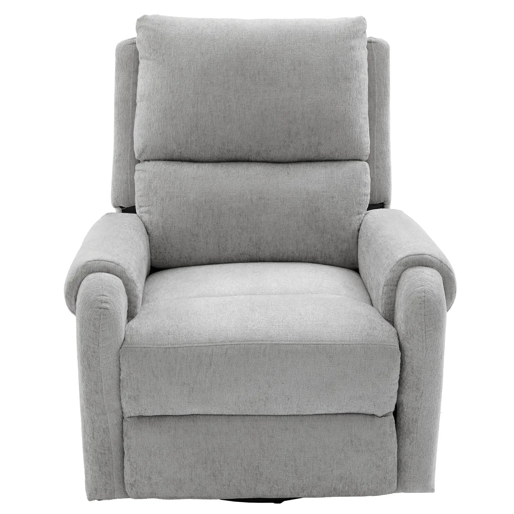Manual Recliner Massage Chair With Swivel Rocker, 8 Massage Modes, Side Storage Pocket