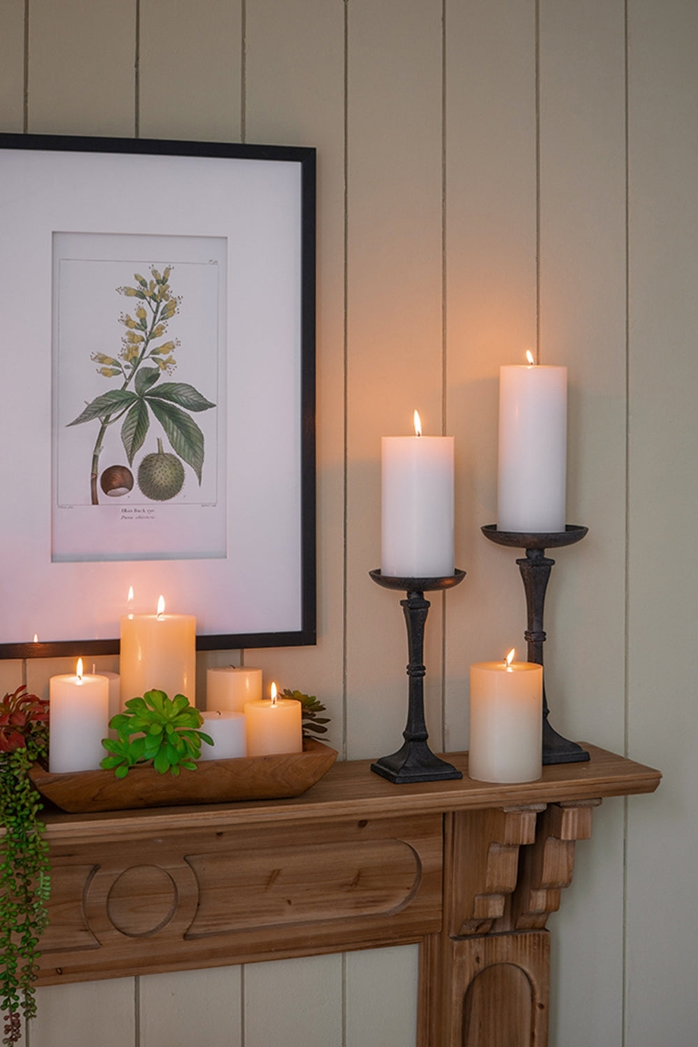 4x6' 2PK Unscented Soy Wax Candle, Ivory