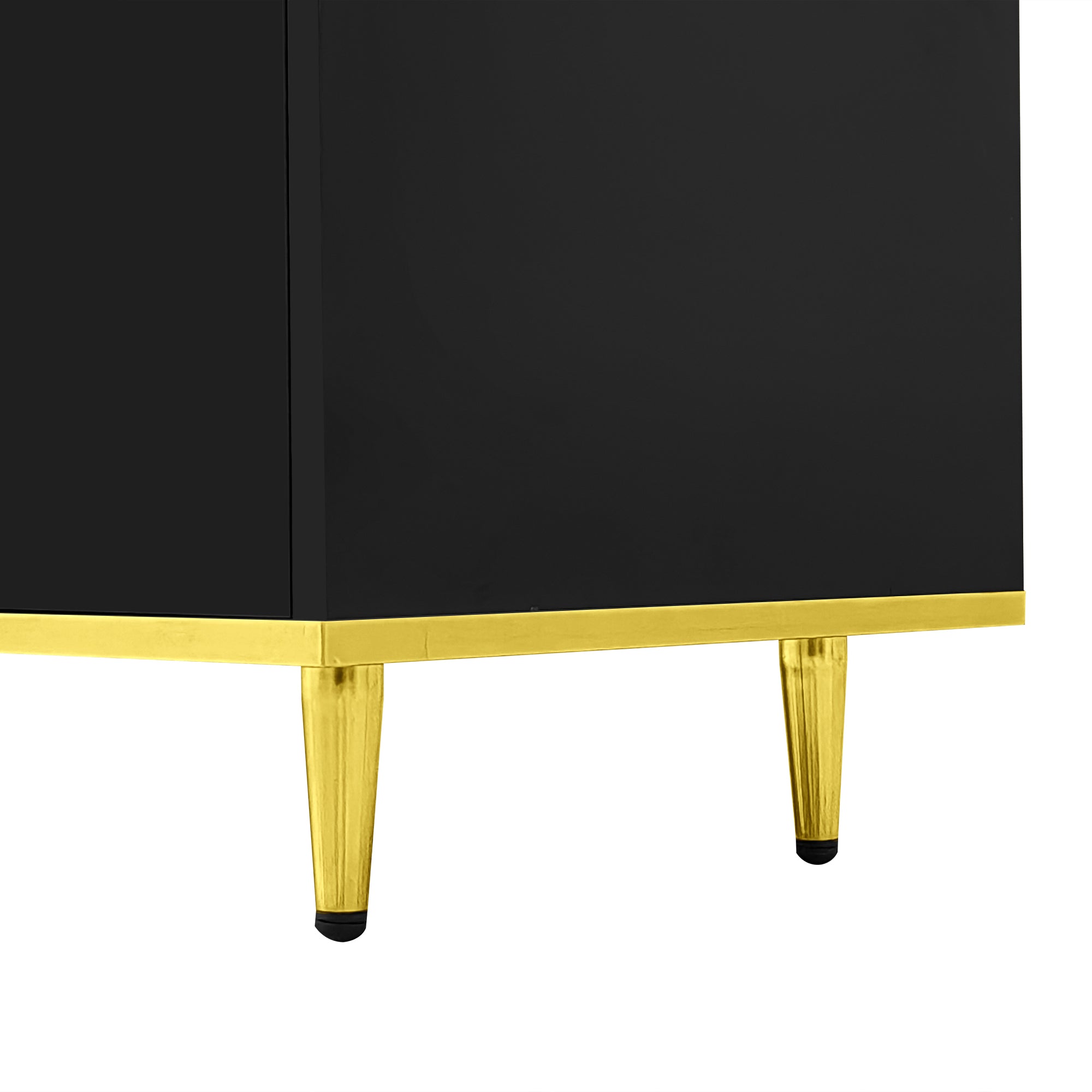 U-Can 70.9'' Modern TV Stand for TVs up to 80 Inches, Entertainment Center with 2 Shelves and  LED Lights, TV Storage Cabinet with 2 Drawers, 2 Cabinets and Metal Legs for Living room