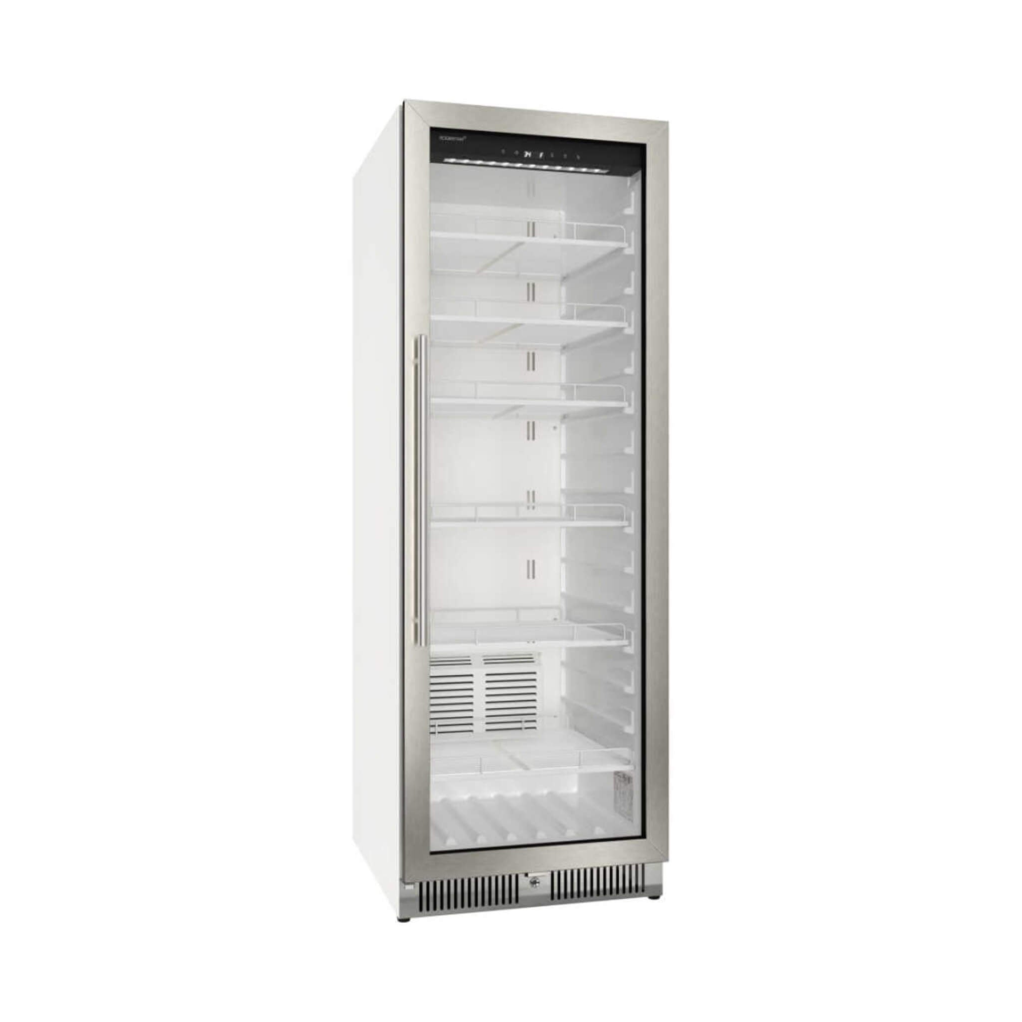Edgestar 13.7 Cubic Feet Commercial Beverage Merchandiser With Temperature Alarm And Reversible Door, 24" [VBM131SS] (SAK62395)