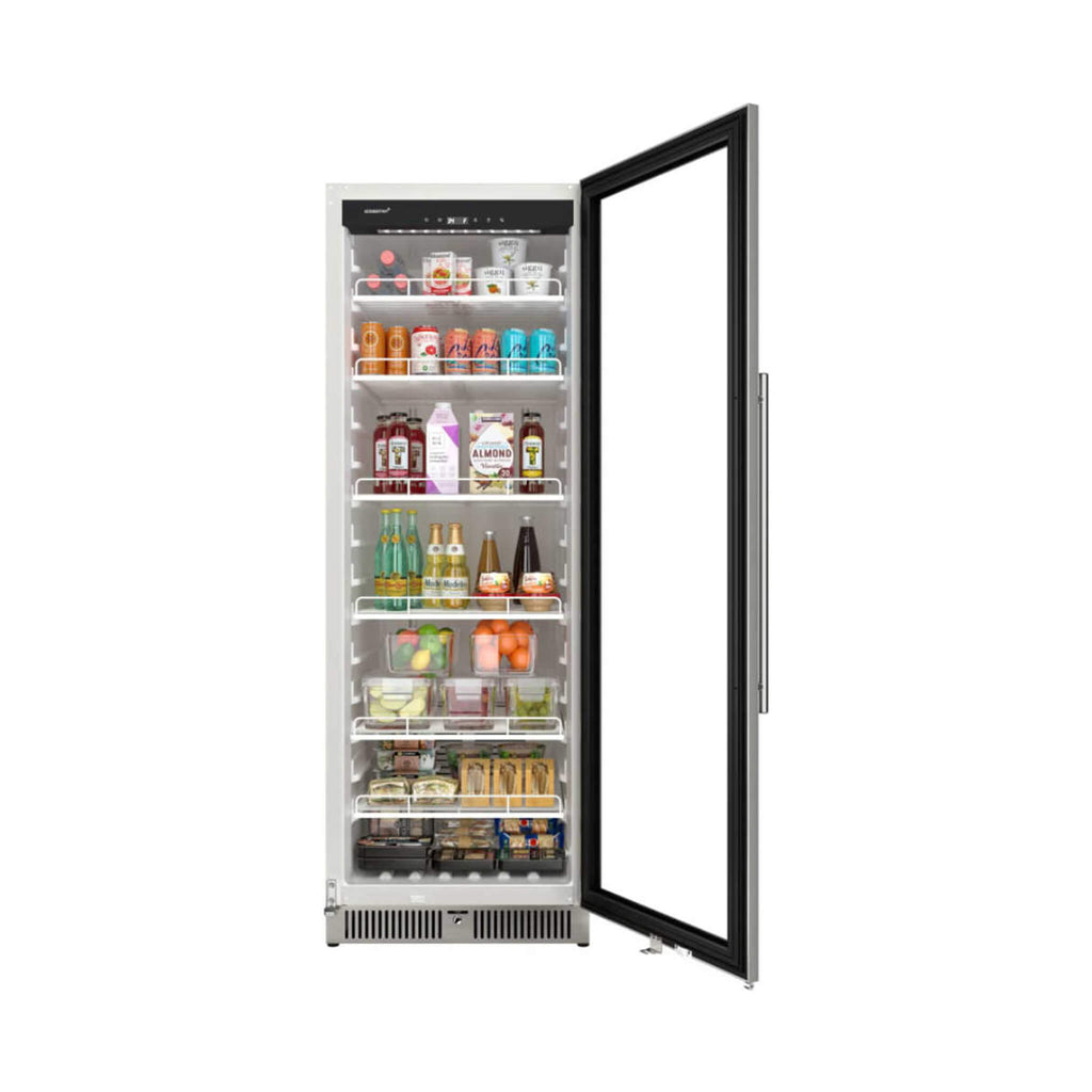 Edgestar 13.7 Cubic Feet Commercial Beverage Merchandiser With Temperature Alarm And Reversible Door, 24" [VBM131SS] (SAK62395)