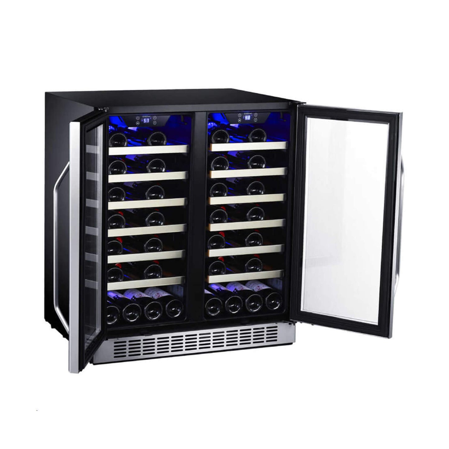 Edgestar 30" Wide 56 Bottle Capacity Built-In French Door Wine Cooler With Door Locks (SAK56381)