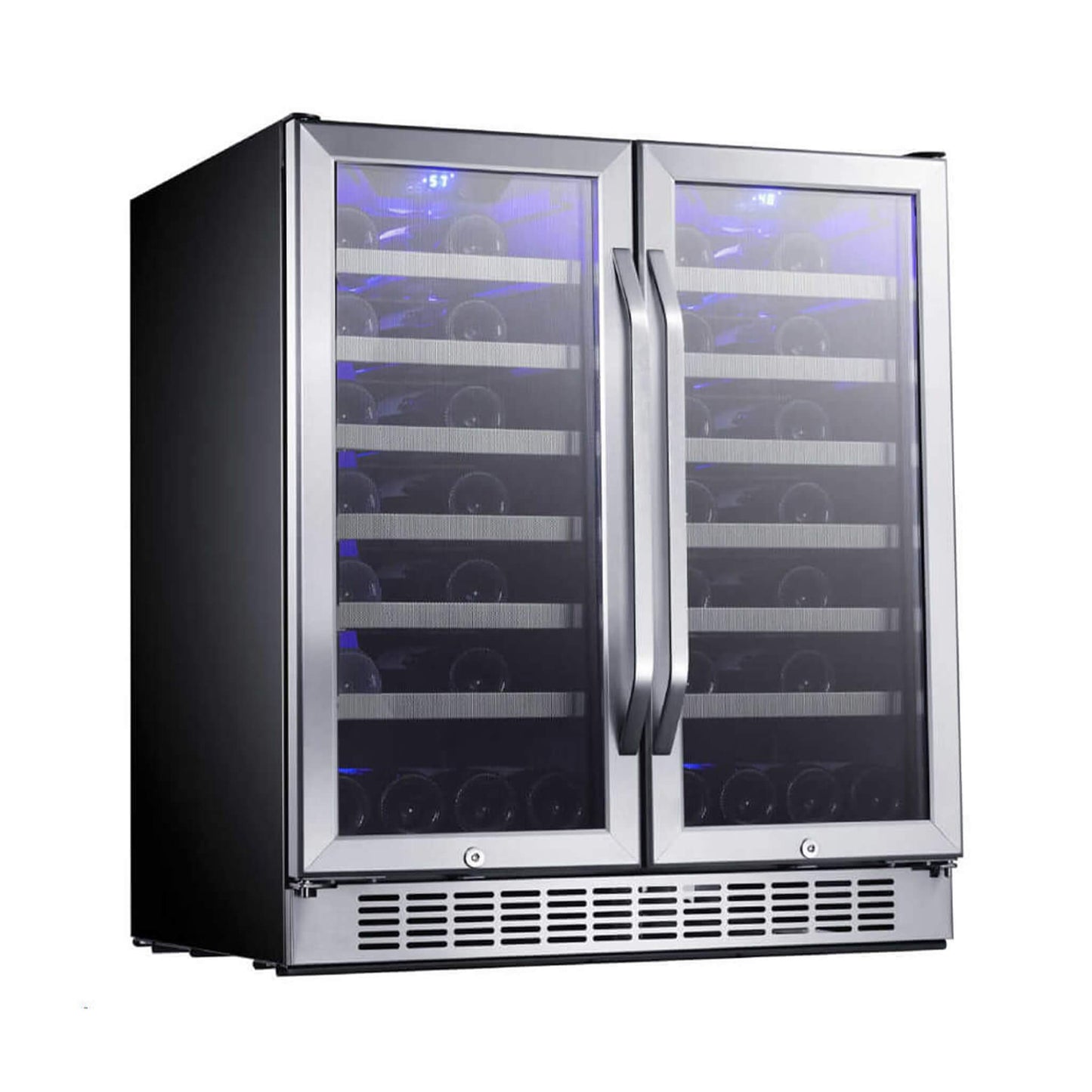 Edgestar 30" Wide 56 Bottle Capacity Built-In French Door Wine Cooler With Door Locks (SAK56381)