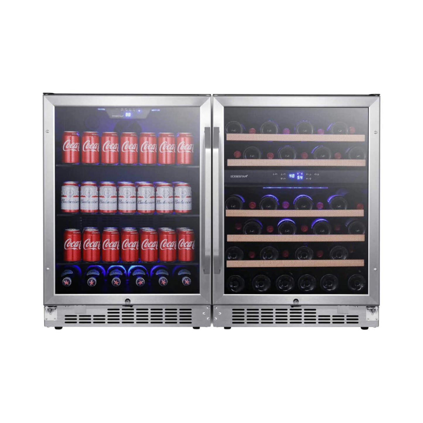 Edgestar 48" Built-In Side-by-Side Wine & Beverage Center With 142 Can And 46 Bottle Capacity (SAK82552)