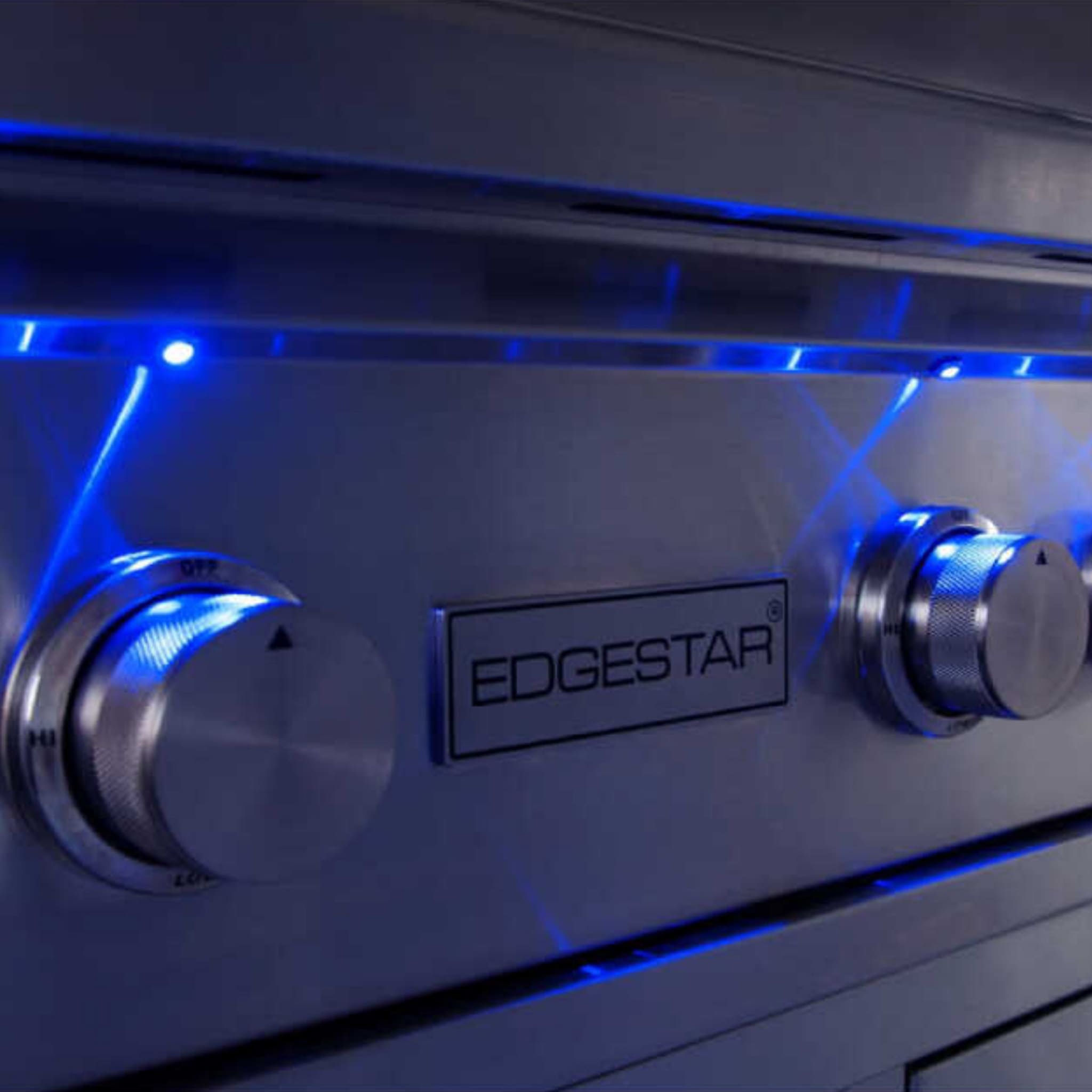 Edgestar 89K BTU 36" Natural Gas Freestanding Grill Cart With Lighting Knobs & Rotisserie (SAK12573)