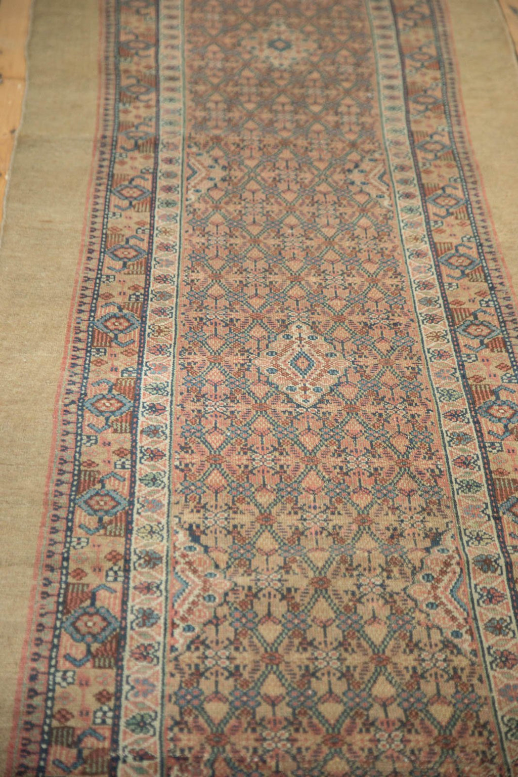 3.5x13.5 Antique Camel Hair Serab Rug Runner