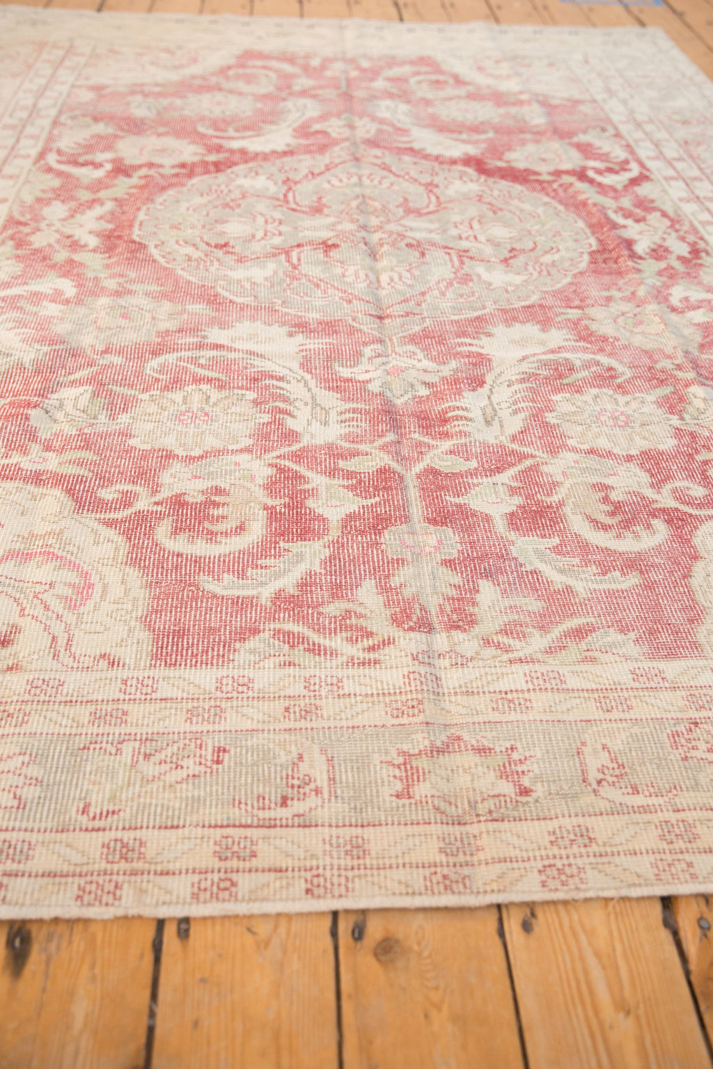 6.5x9 Vintage Distressed Oushak Carpet