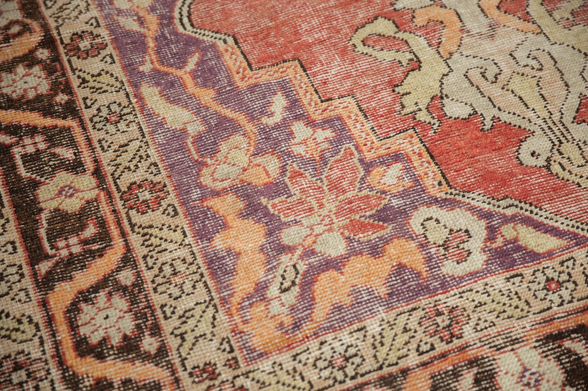6.5x10.5 Vintage Distressed Oushak Carpet