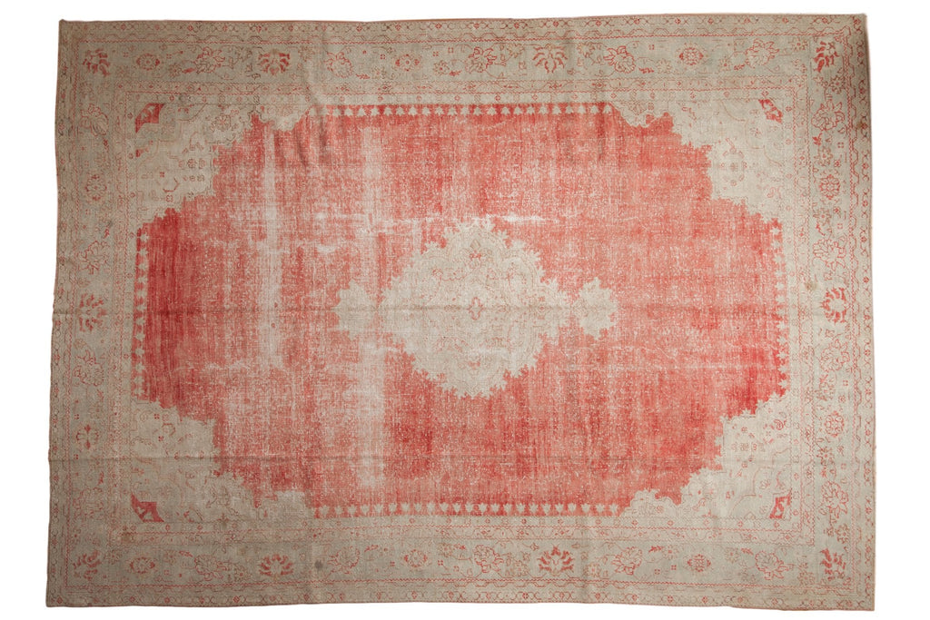10x14 Vintage Distressed Oushak Carpet