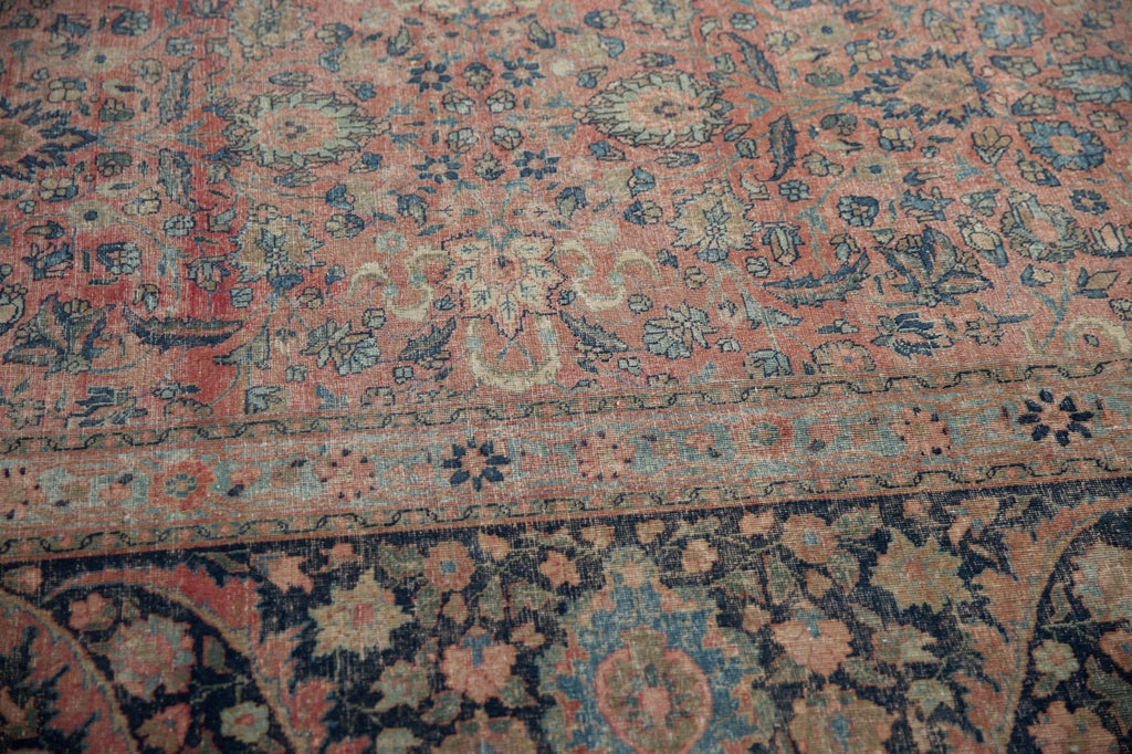 13x18 Vintage Distressed Farahan Sarouk Carpet