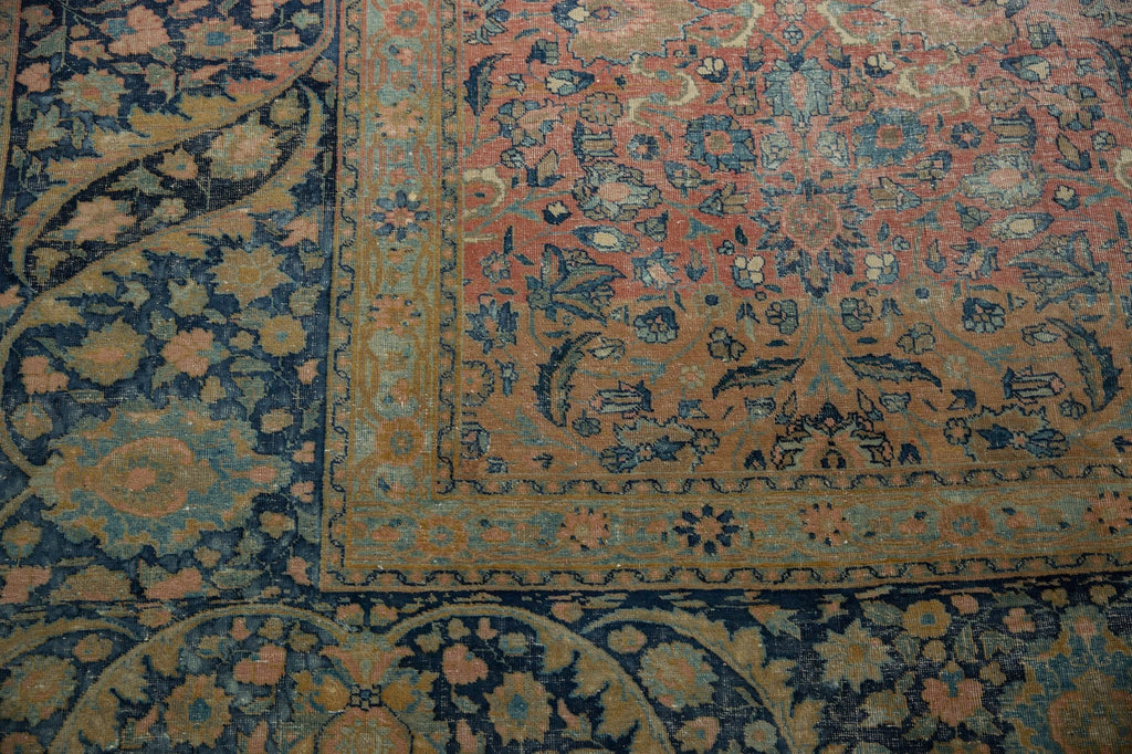 13x18 Vintage Distressed Farahan Sarouk Carpet