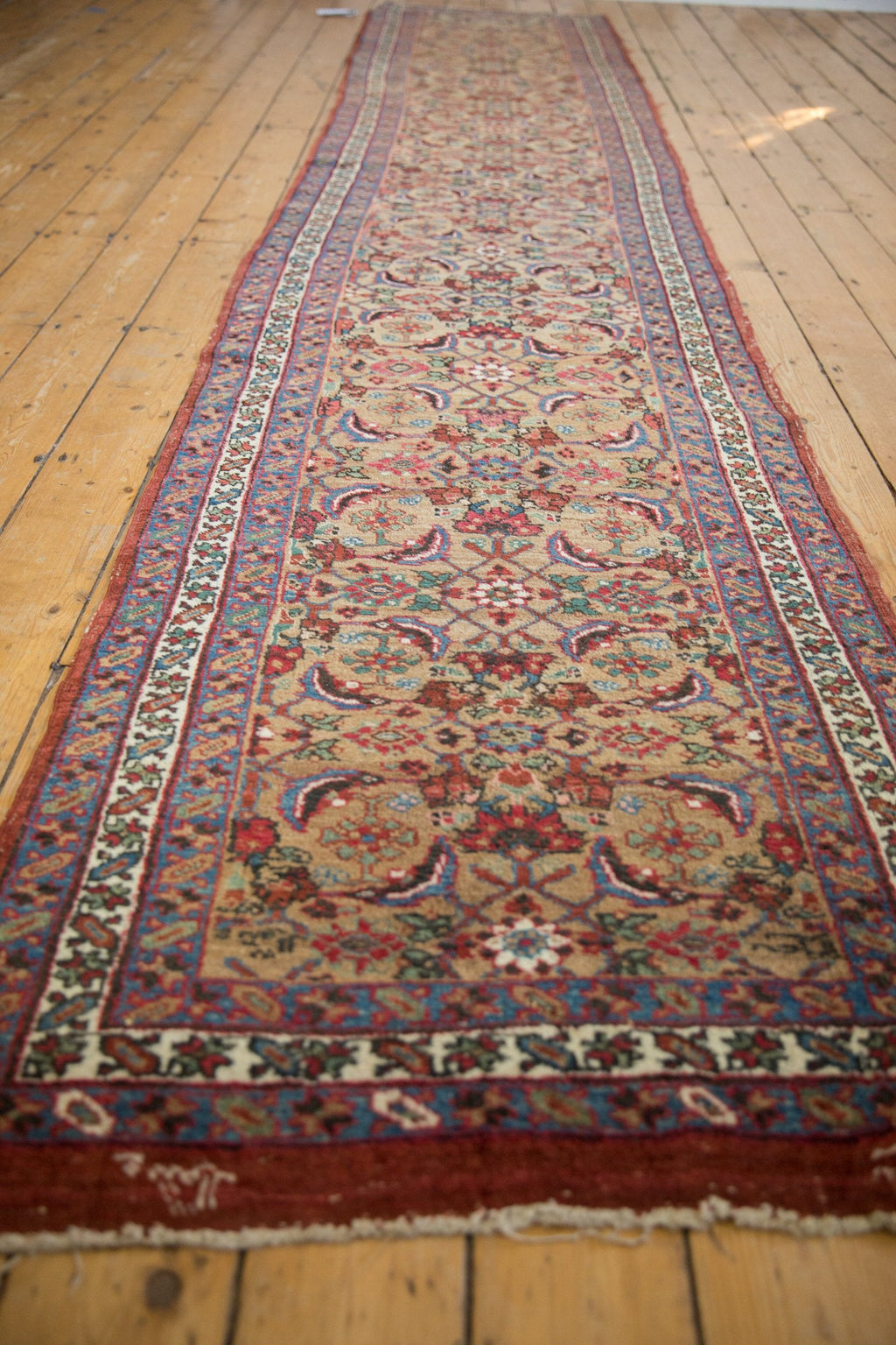 3x14.5 Antique Bijar Rug Runner