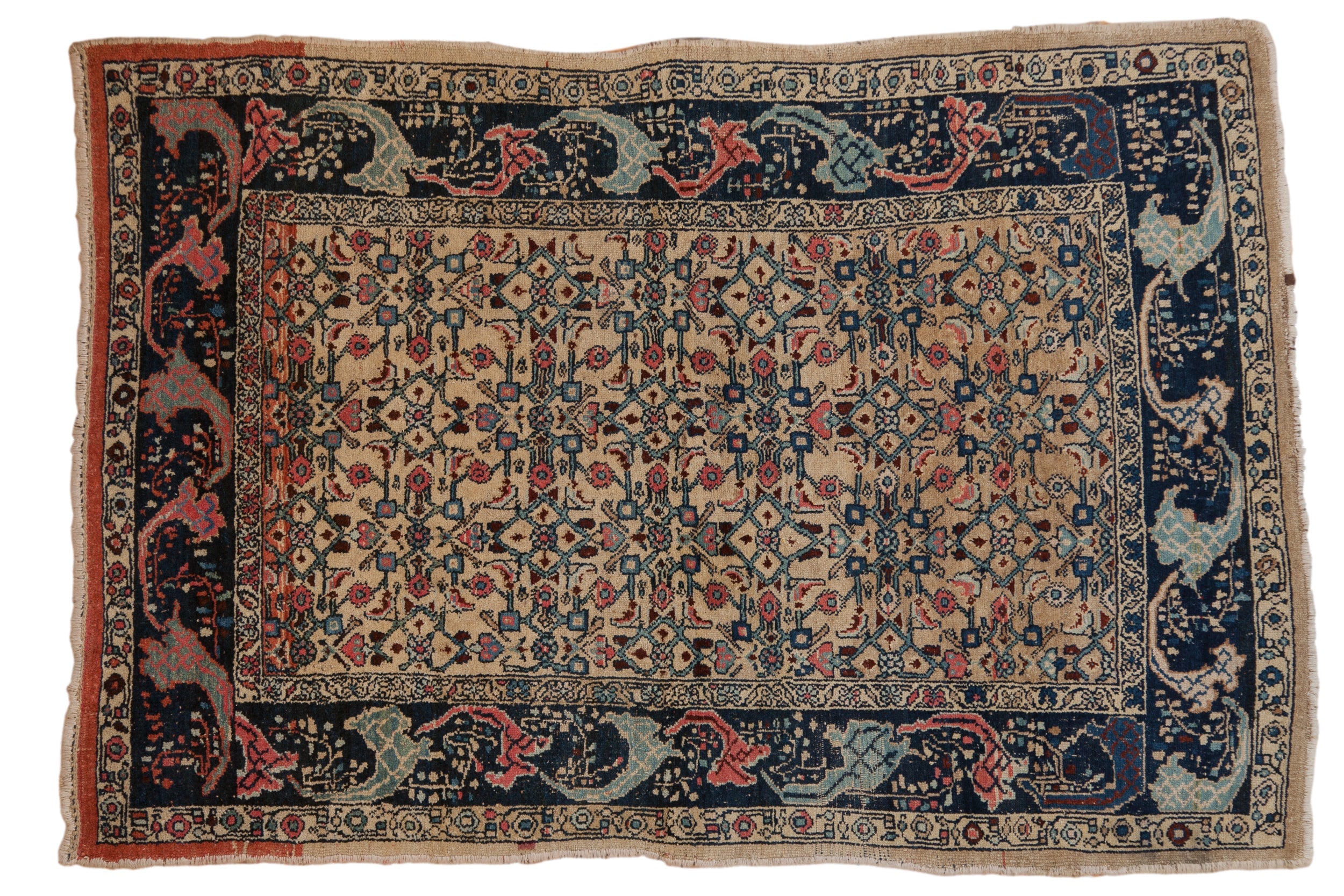 4.5x6.5 Vintage Distressed Bijar Rug