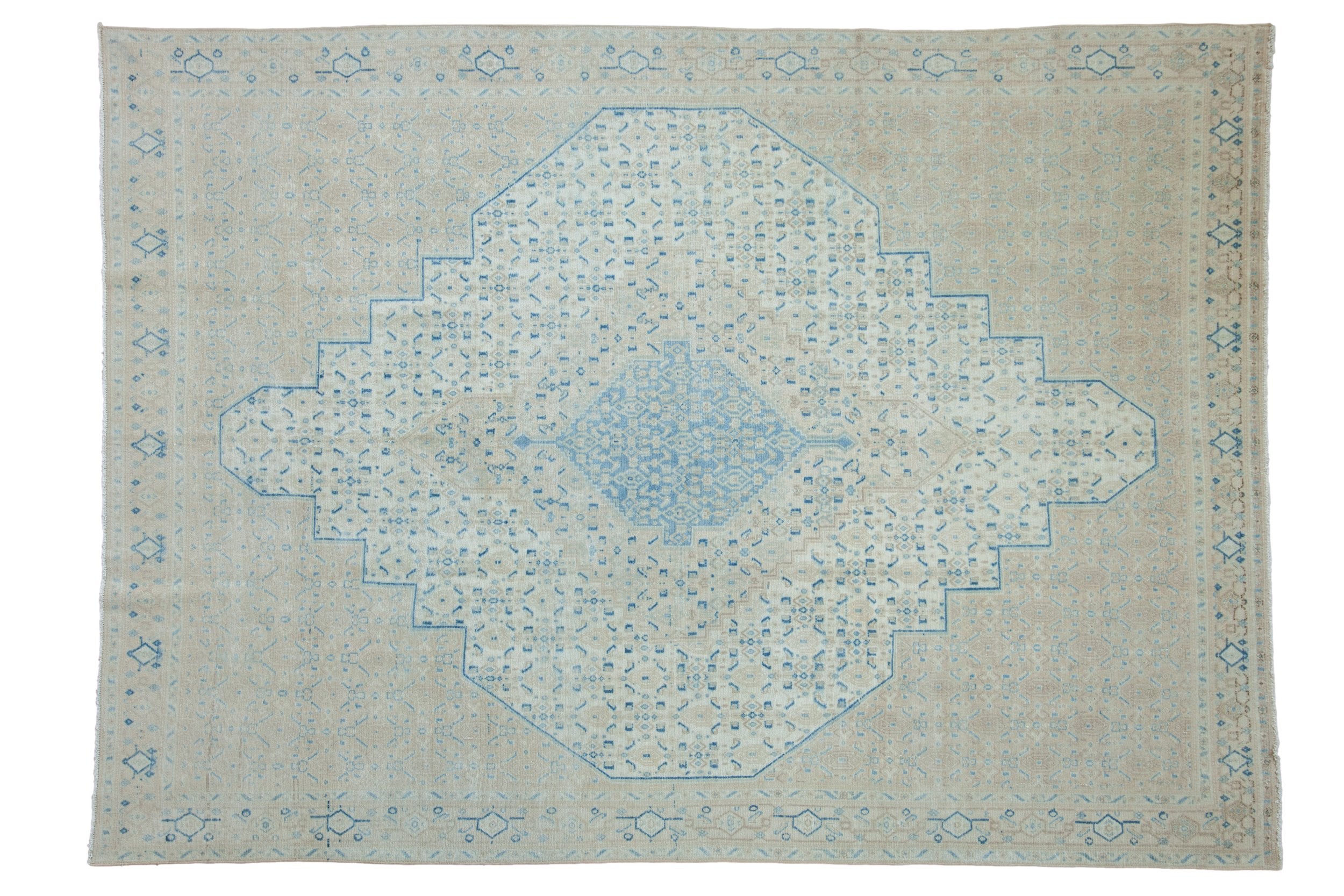 7x9.5 Vintage Distressed Birjand Carpet