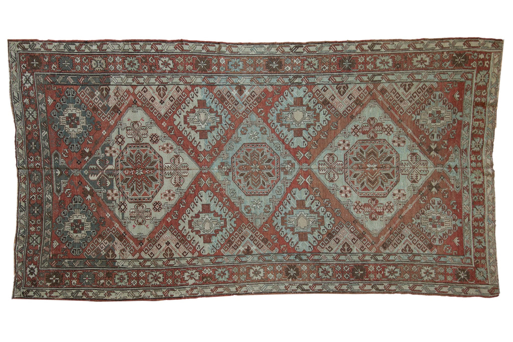 6.5x11.5 Vintage Distressed Soumac Design Carpet