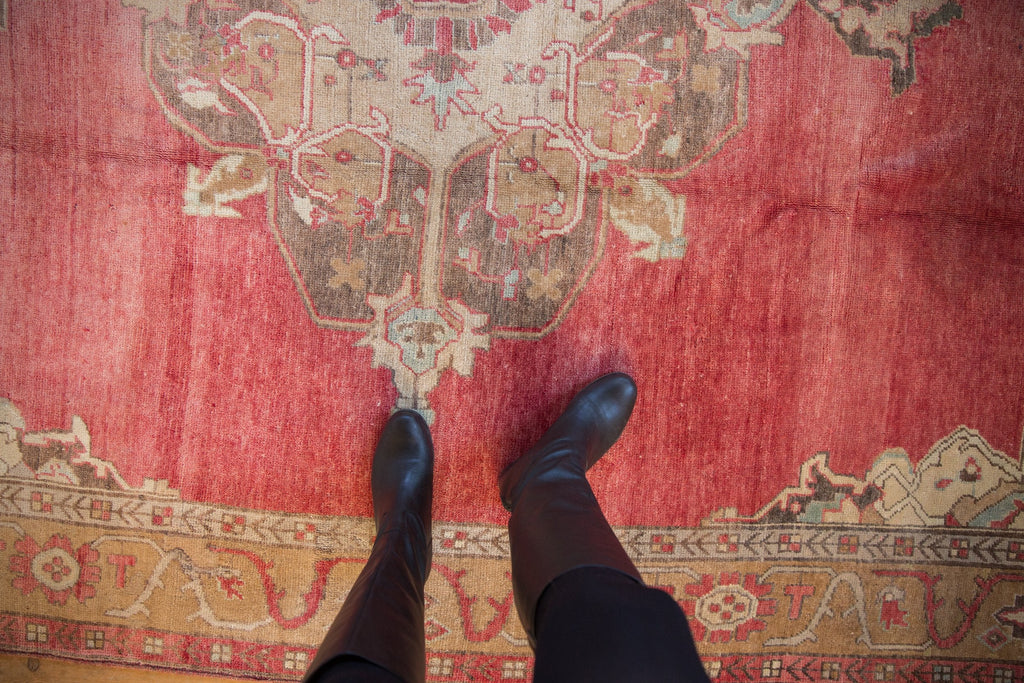 7.5x11 Vintage Distressed Oushak Carpet