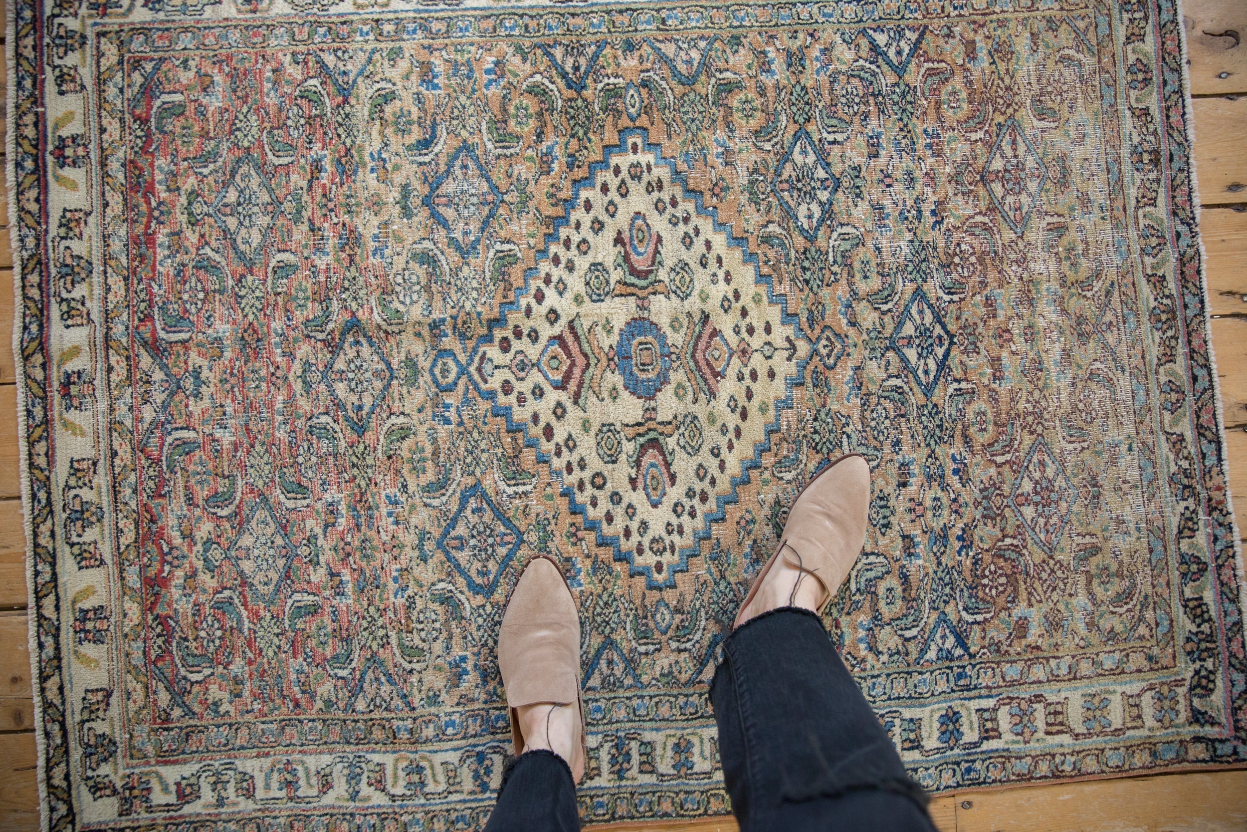 3.5x5 Vintage Distressed Khorassan Rug