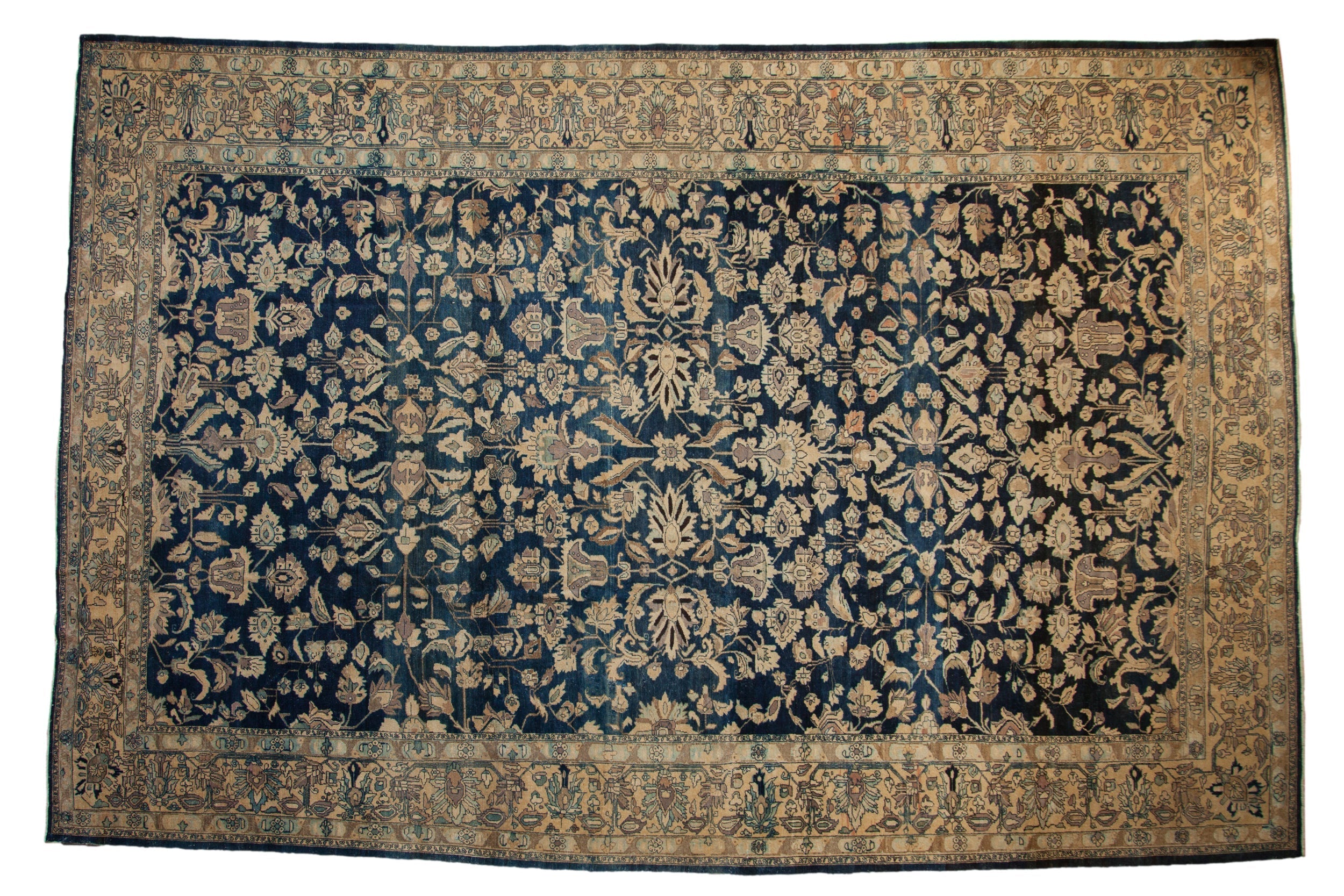 10.5x16.5 Vintage Distressed Tea Washed Lilihan Carpet