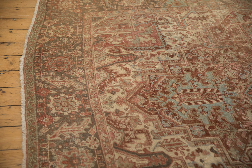 8x11.5 Vintage Distressed Heriz Carpet