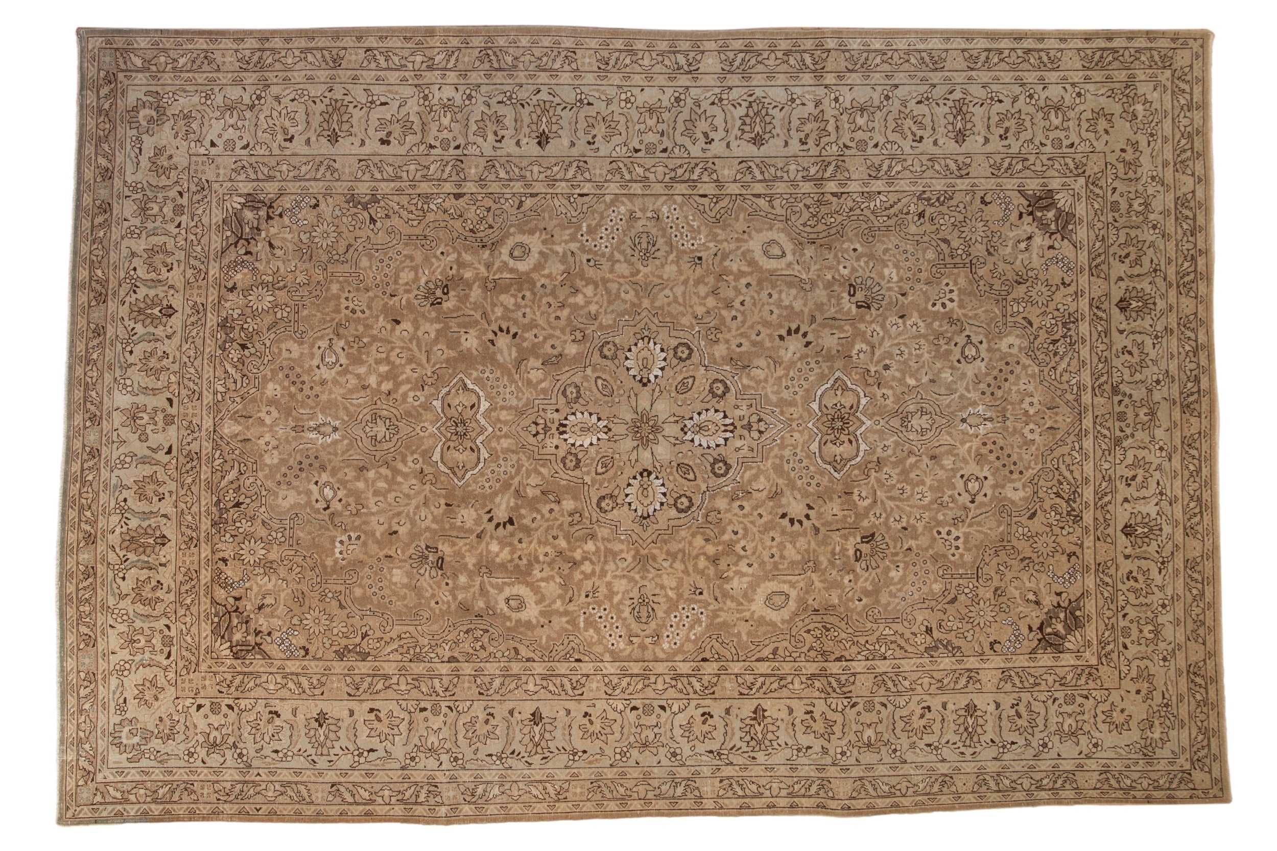 7.5x10.5 Vintage Distressed Tabriz Carpet