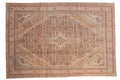 7x10 Vintage Distressed Overdyed Bibikabad Carpet