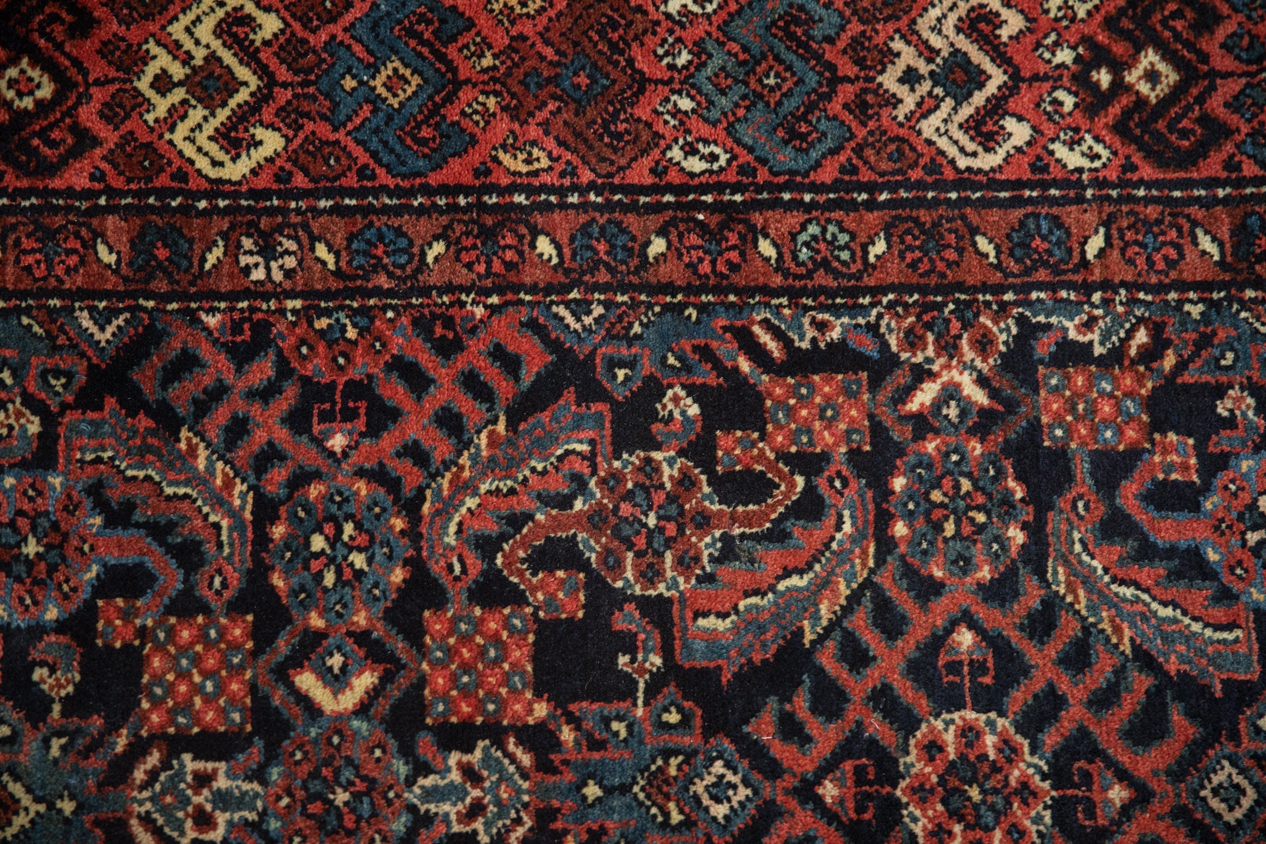 3.5x12 Vintage Hamadan Rug Runner