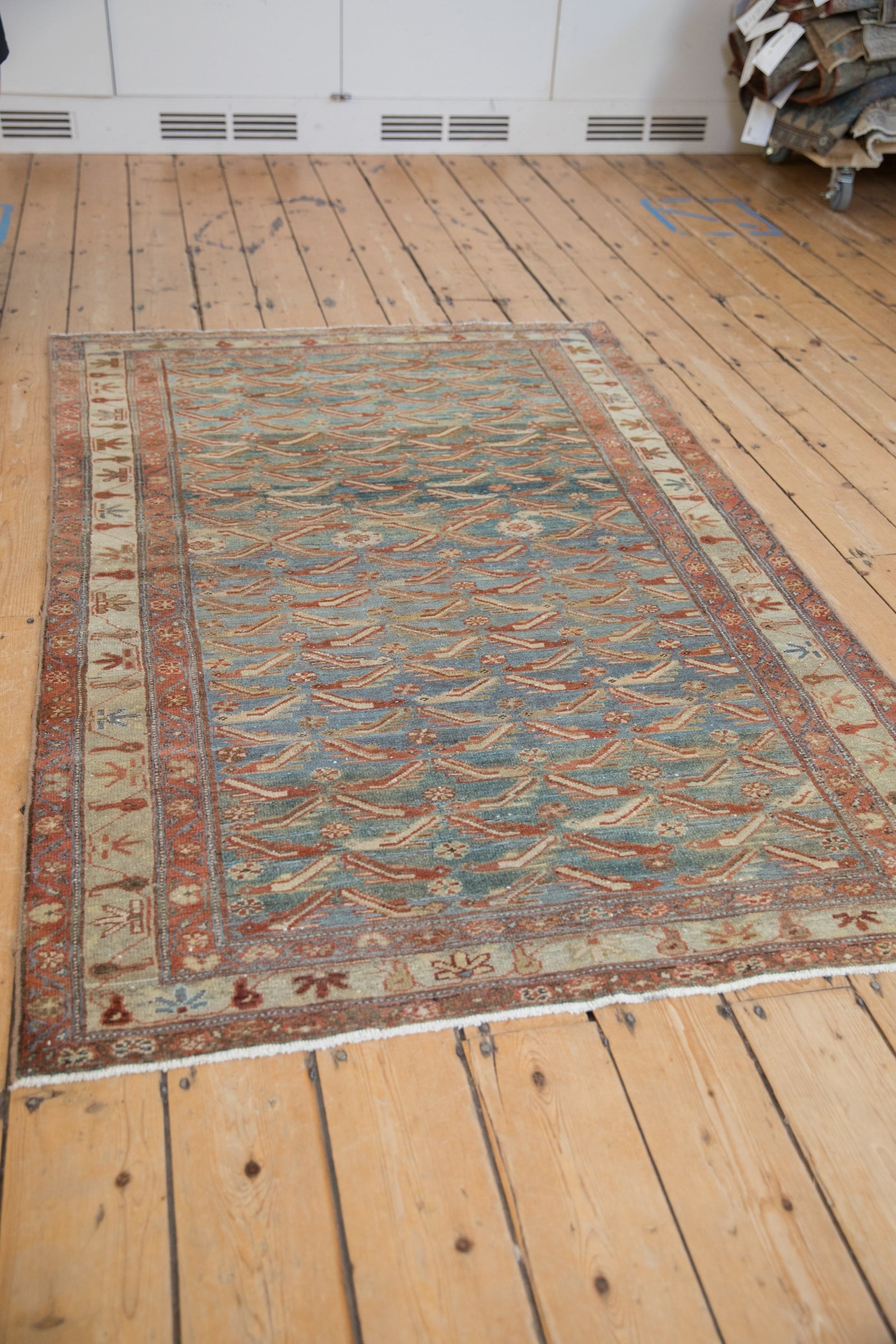 4x6.5 Vintage Distressed Malayer Rug