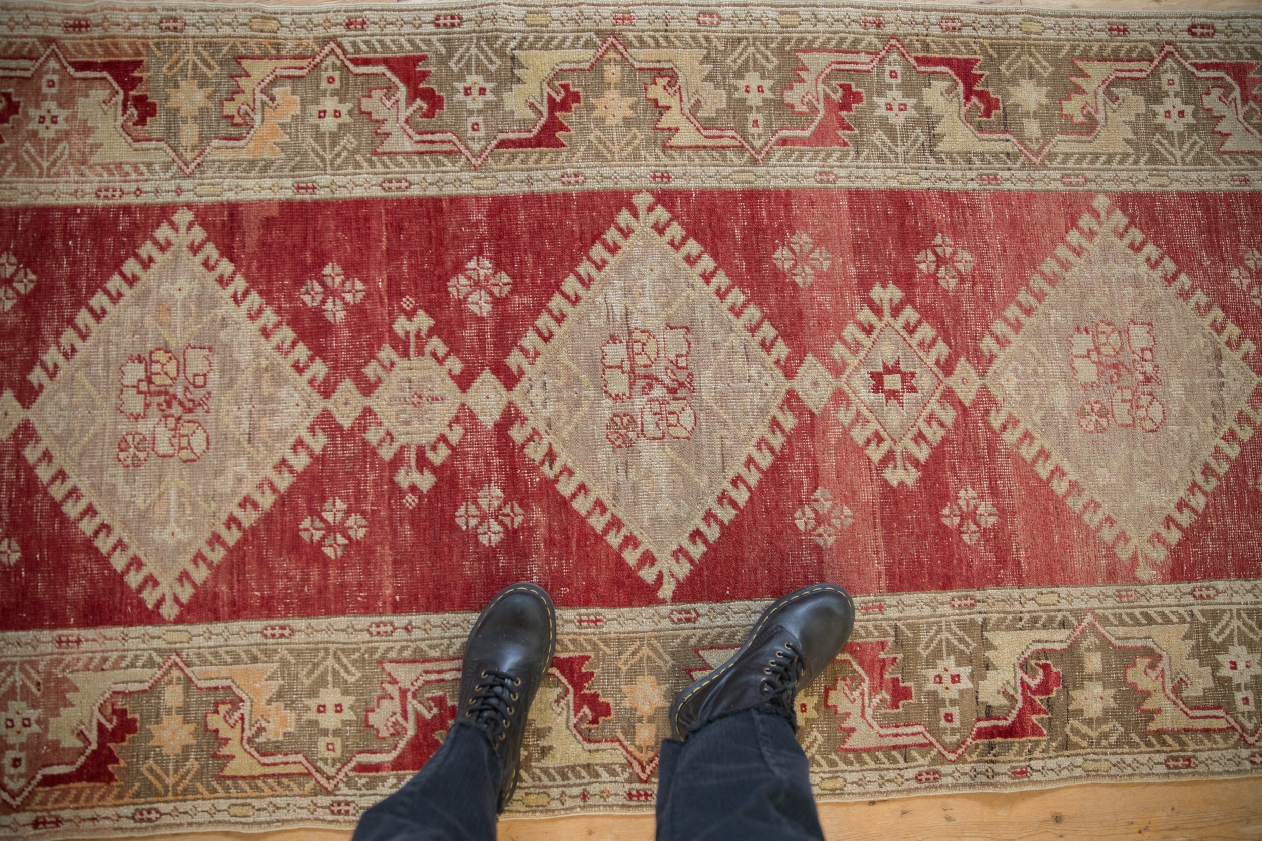 3.5x11 Vintage Distressed Oushak Rug Runner