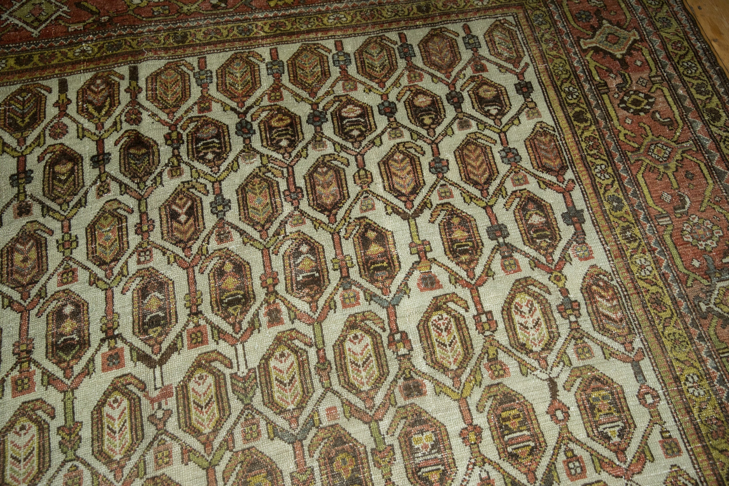 10x15.5 Vintage Distressed Hamadan Carpet