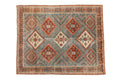 4x5.5 Vintage Distressed Afshar Rug