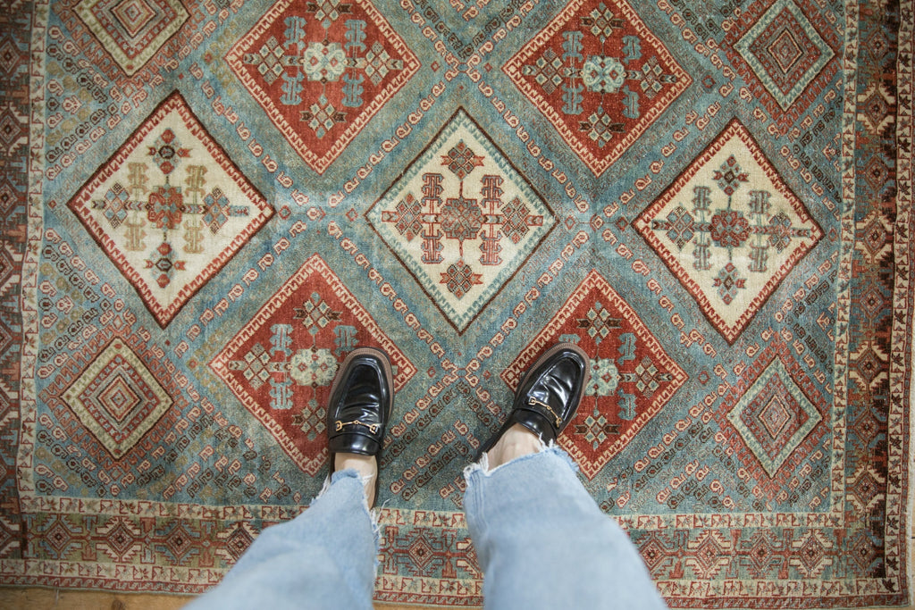 4x5.5 Vintage Distressed Afshar Rug